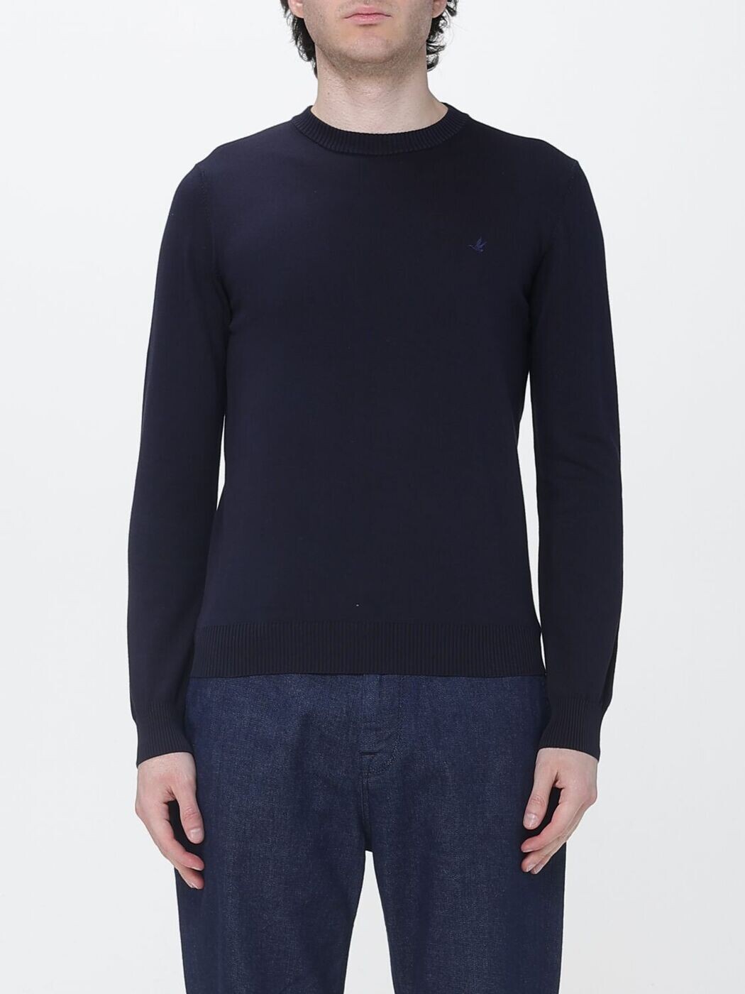 ブルックス活動の領域 BROOKSFIELD プルオーバー 編み物御召しもの メンズ 米国海軍 Knitwear 203E.A031 Navy 関税 貨物輸送無料 2026SS gi