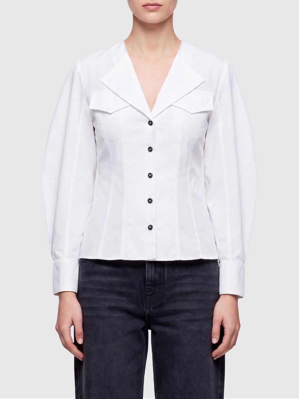 ガニー GANNI プルオーバー レディース 白いこと Shirts A1040353 関税 貨物輸送無料 2026SS gi