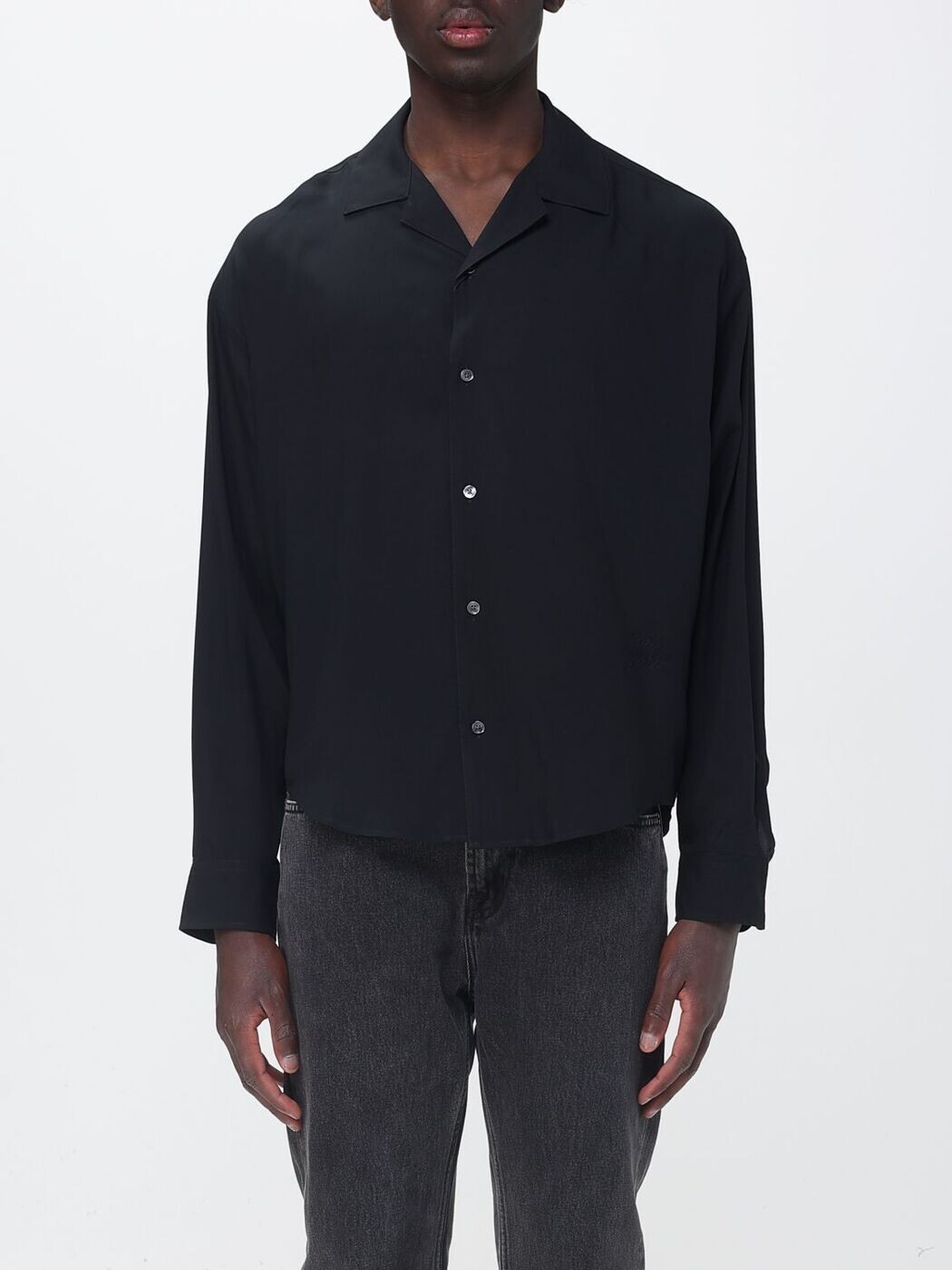 アミ パリス AMI PARIS シャツ メンズ ブラック Shirts HSH829VI0036 Black 関税 送料無料 2026SS gi｜BRANDSHOP「il Tesoro」 48,120円