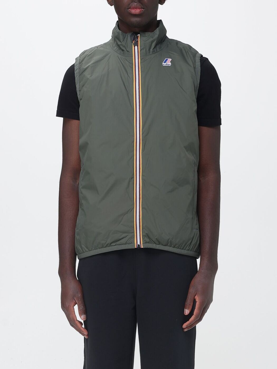 ケイ通い路 K-WAY ジレ より良い メンズ 緑であること Vests K6131ZW 関税 貨物輸送無料 2026SS gi
