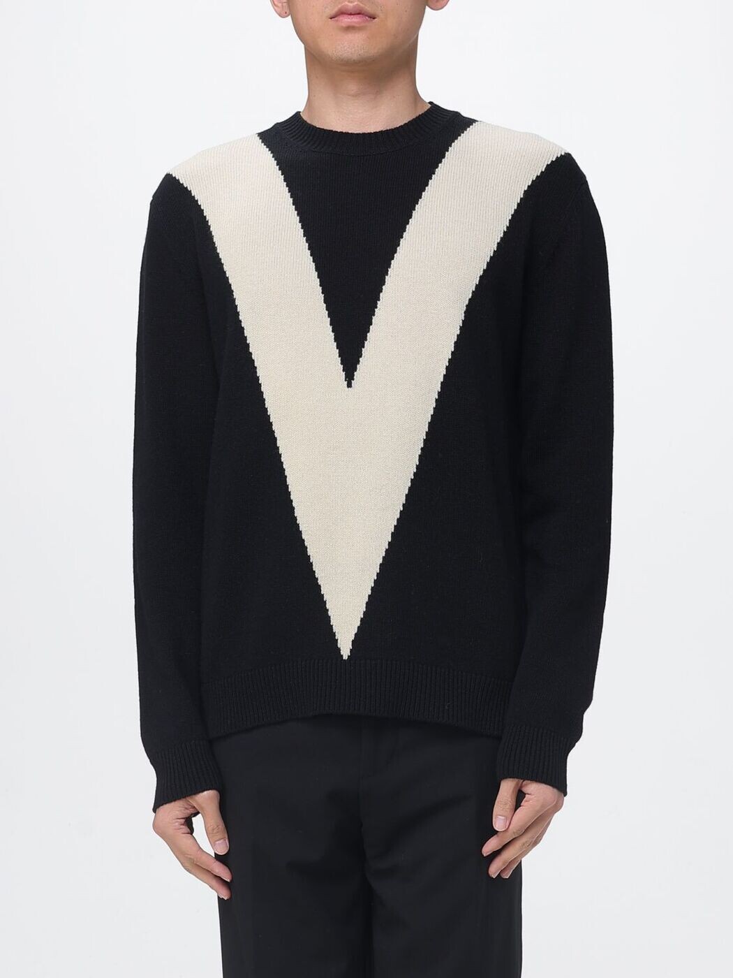 バレンチノ VALENTINO ティーシャツ 編み物御召しもの メンズ 黒いこと Knitwear 8V3KC37FBB4 関税 貨物輸送無料 2026SS gi