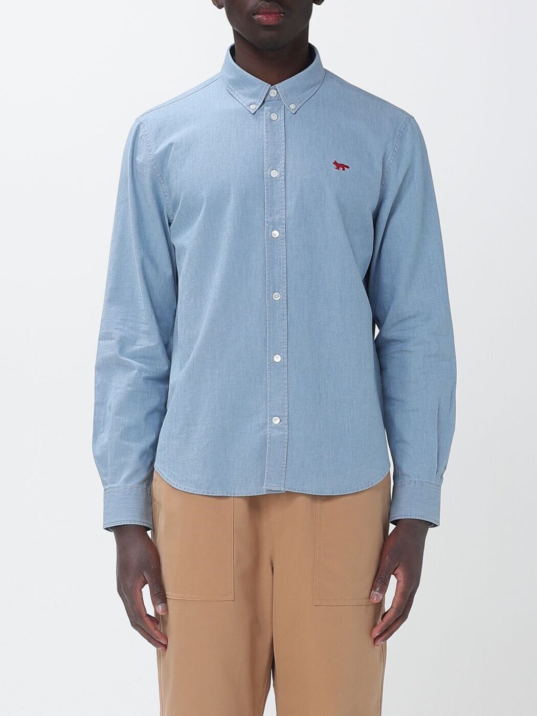 メゾン キツネ MAISON KITSUNE シャツ メンズ ブルー Shirts QM00426WC5006 Blue 関税 送料無料 2026SS gi|BRANDSHOP「il Tesoro」