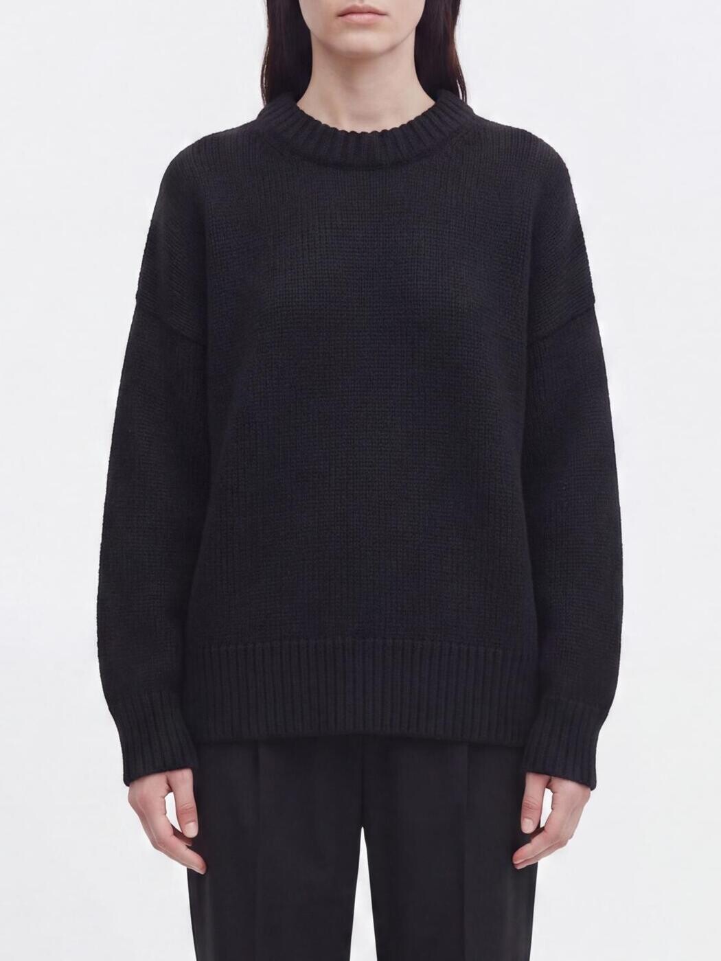 ザ ファースト THE ROW ティーシャツ 編み物お召しもの レディース 黒いこと Knitwear 5582SY184 関税 貨物輸送無料 2026SS gi セーター-ニット・セーター