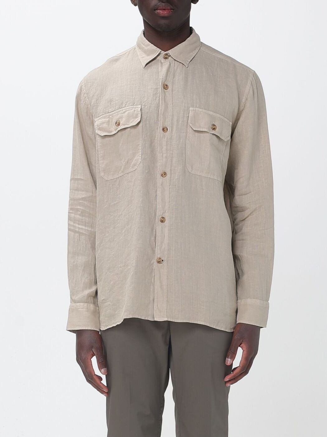 ブルックスフィールド BROOKSFIELD シャツ メンズ Shirts 202A.S077 Kaki 関税 送料無料 2026SS gi｜BRANDSHOP「il Tesoro」