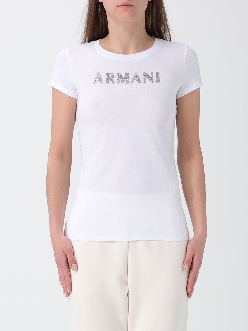 アルマーニ 取り替えっこ ARMANI EXCHANGE スポーツシャツ プルオーバー レディース 白いこと T-shirts and polo shirts XW002106AF10356 関税 貨物輸送無料 2026SS gi