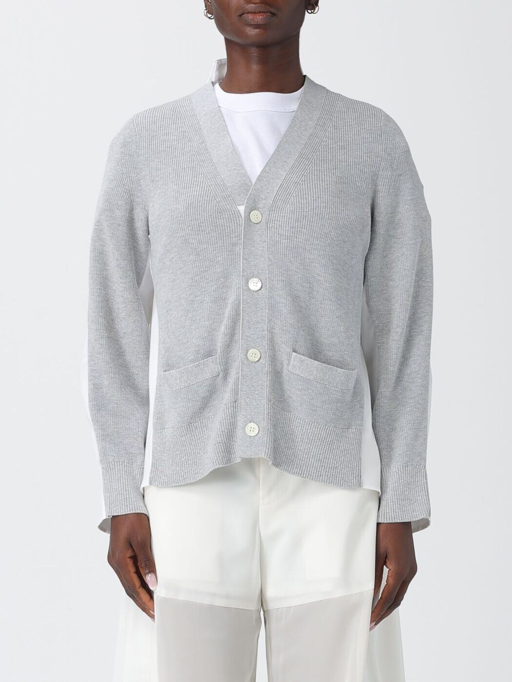 サカイ SACAI プルオーバー 編み物御召しもの レディース 薄墨色 Knitwear SCW332 関税 貨物輸送無料 2026SS gi