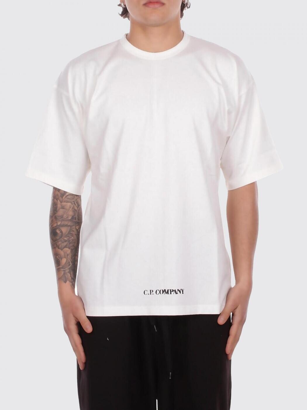 シーピー カンパニー CP COMPANY Tシャツ メンズ ホワイト T-shirts 20CMTS213A006057O White 関税 送料無料 2026SS gi|BRANDSHOP「il Tesoro」