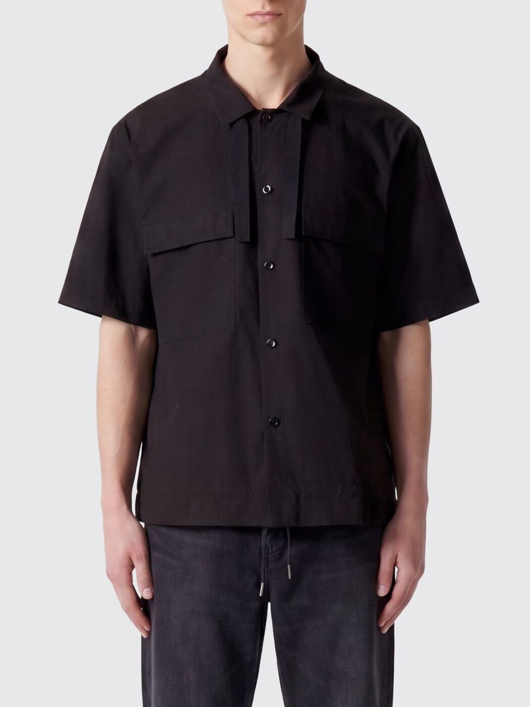 サカイ SACAI プルオーバー メンズ 黒いこと Shirts 2603922M 関税 貨物輸送無料 2026SS gi