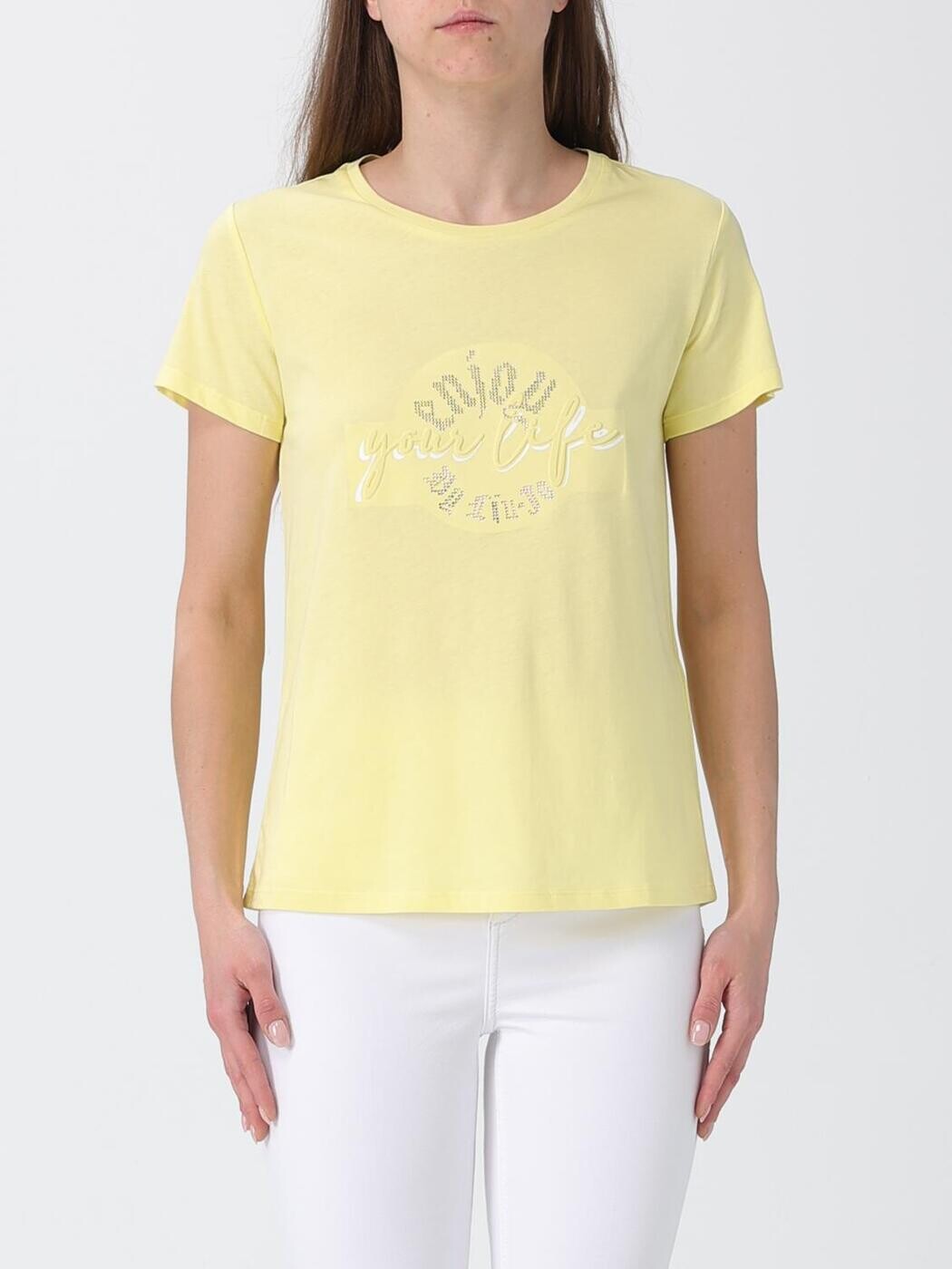 リュー ジョー LIU JO スポーツシャツ プルオーバー レディース 黄色 T-shirts and polo shirts TA6252JS923 関税 貨物輸送無料 2026SS gi
