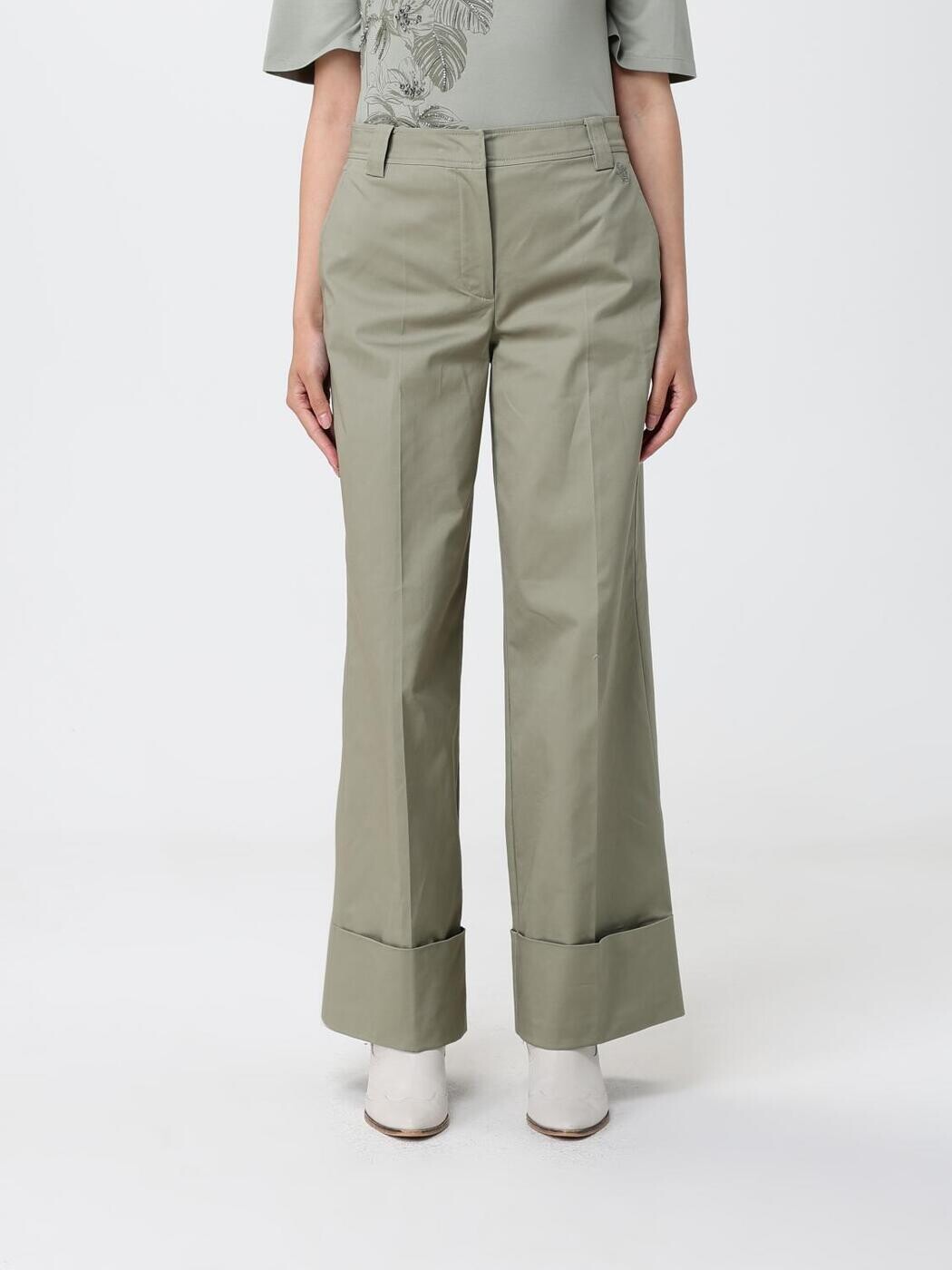 リュー ジョー LIU JO ズボン ズボン下 レディース 緑であること Trousers CA6112T4691 関税 貨物輸送無料 2026SS gi