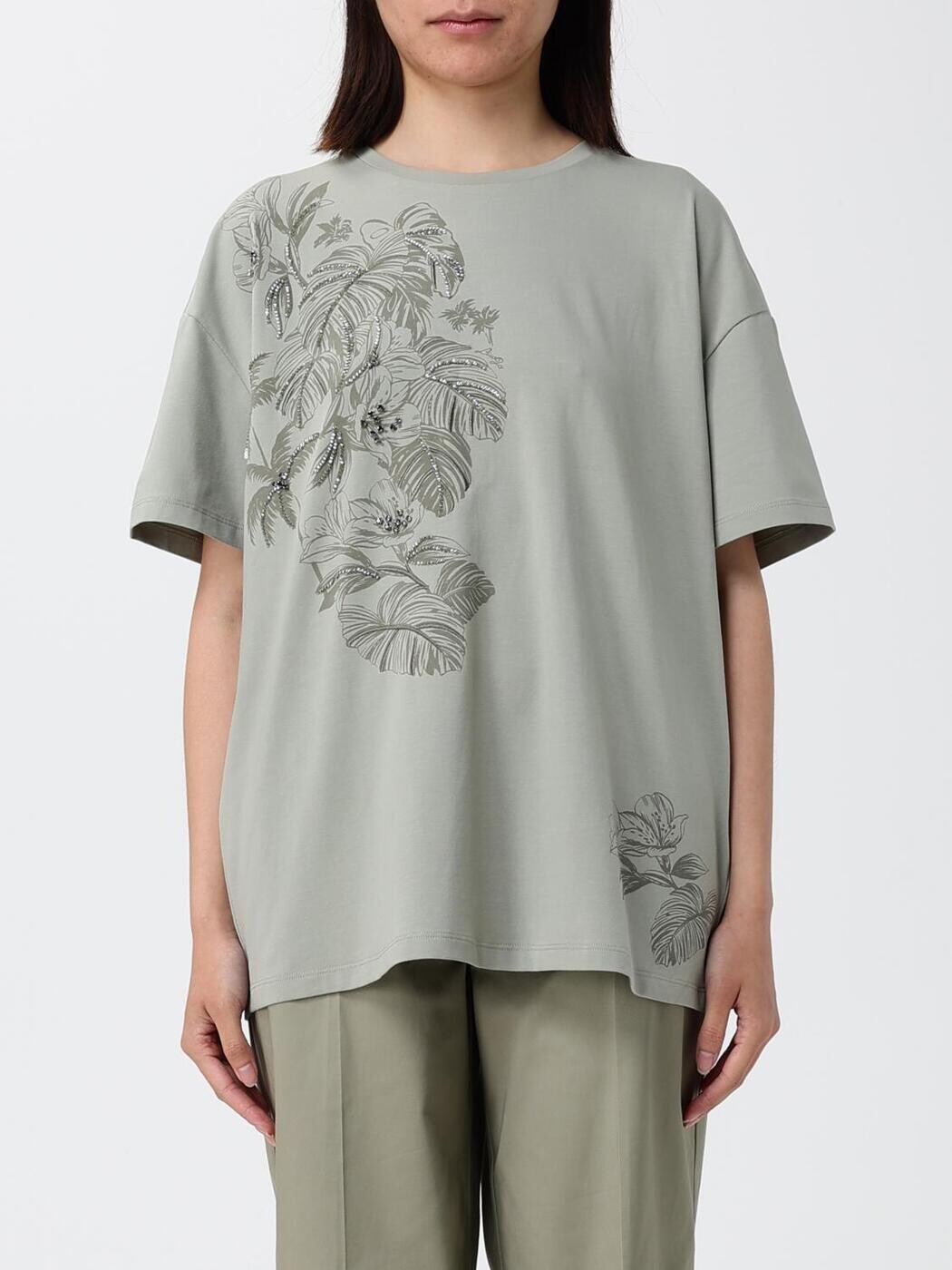 リュー ジョー LIU JO スポーツシャツ プルオーバー レディース 緑であること T-shirts and polo shirts CA6330JS088 関税 貨物輸送無料 2026SS gi