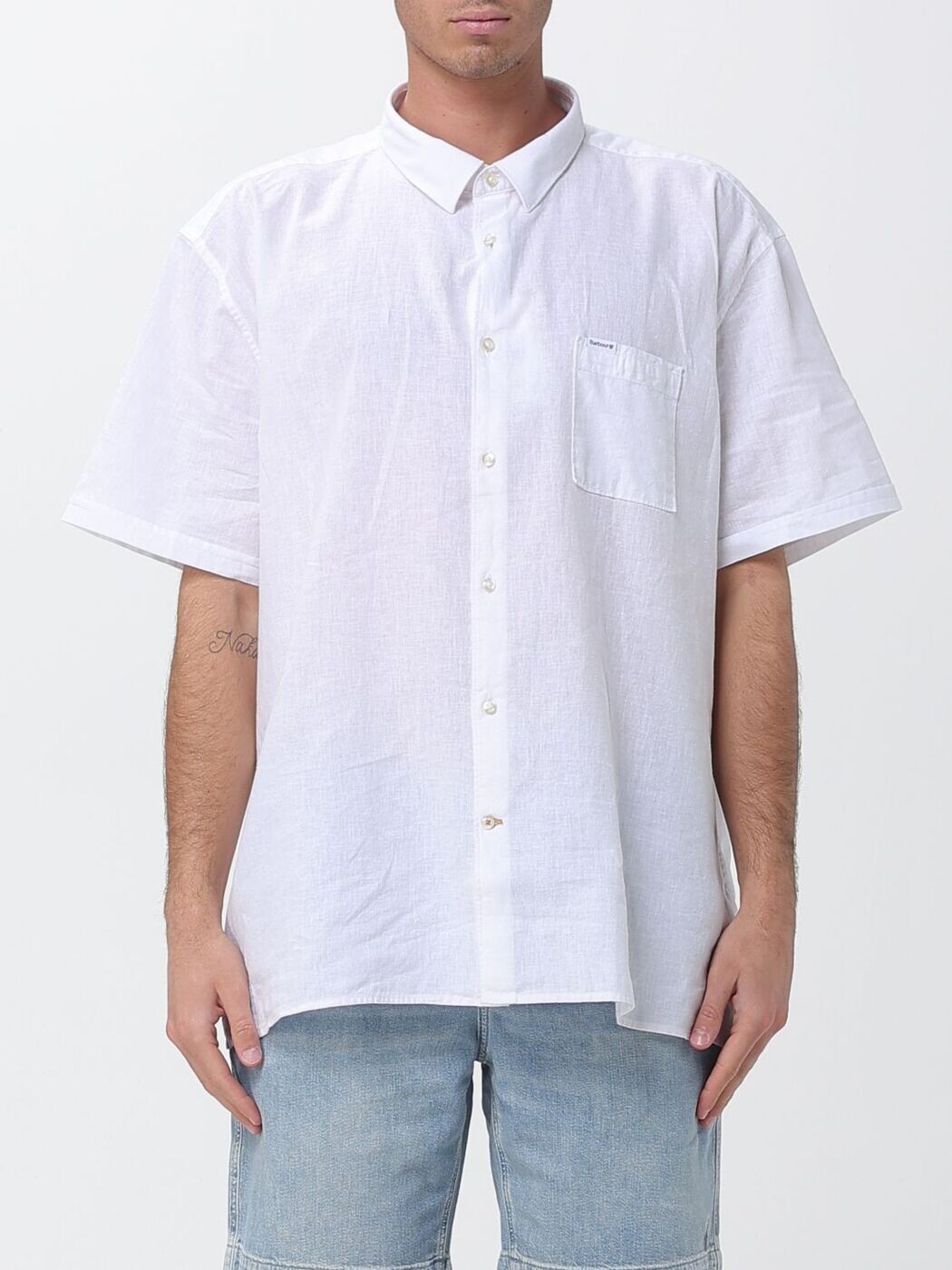 バブアー BARBOUR プルオーバー メンズ 白いこと Shirts MSH5093 関税 貨物輸送無料 2026SS gi メンズファッション-カジュアルシャツ