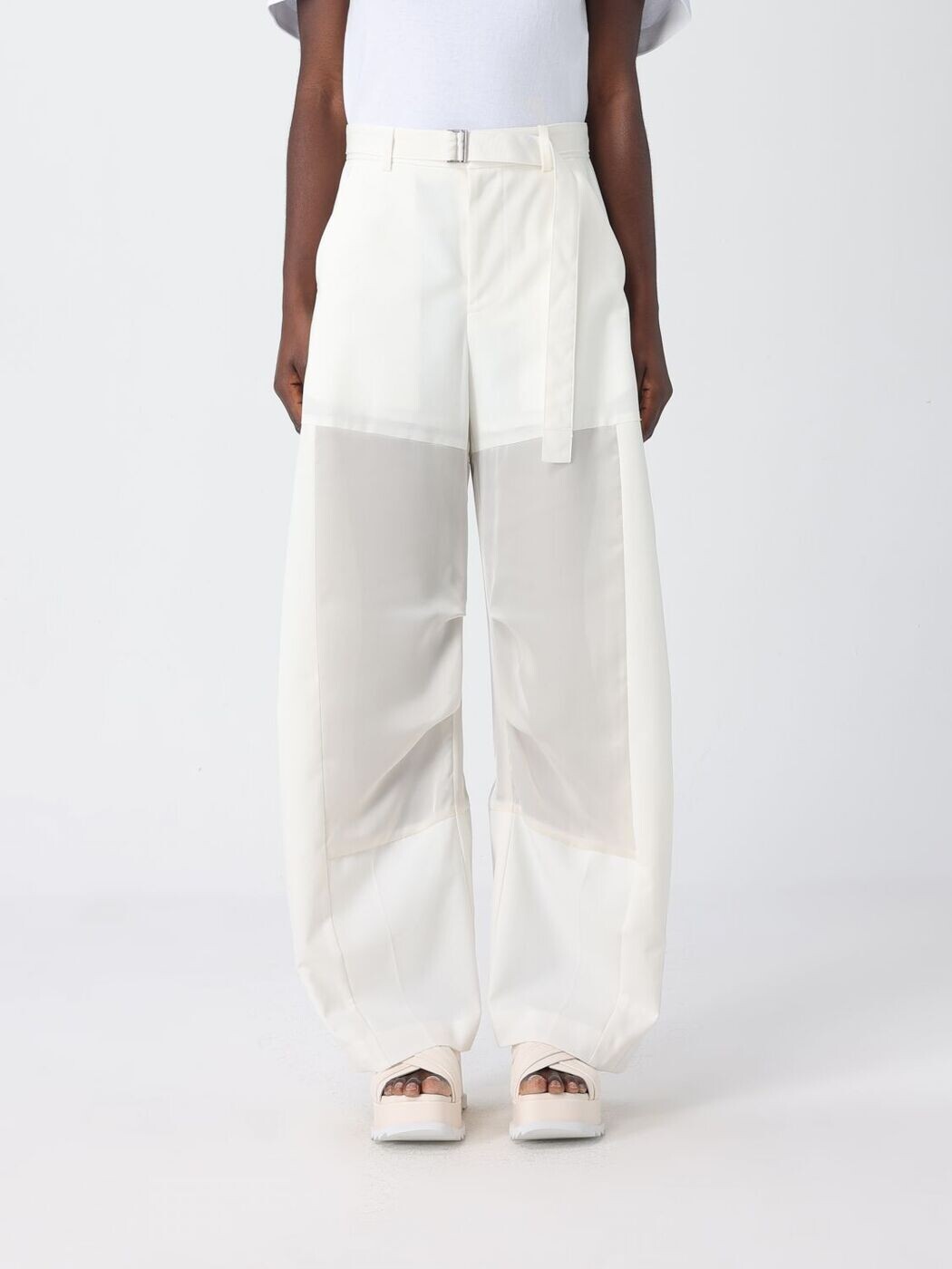 サカイ SACAI ズボン ズボン下 レディース 白いこと Trousers 2608431 関税 貨物輸送無料 2026SS gi