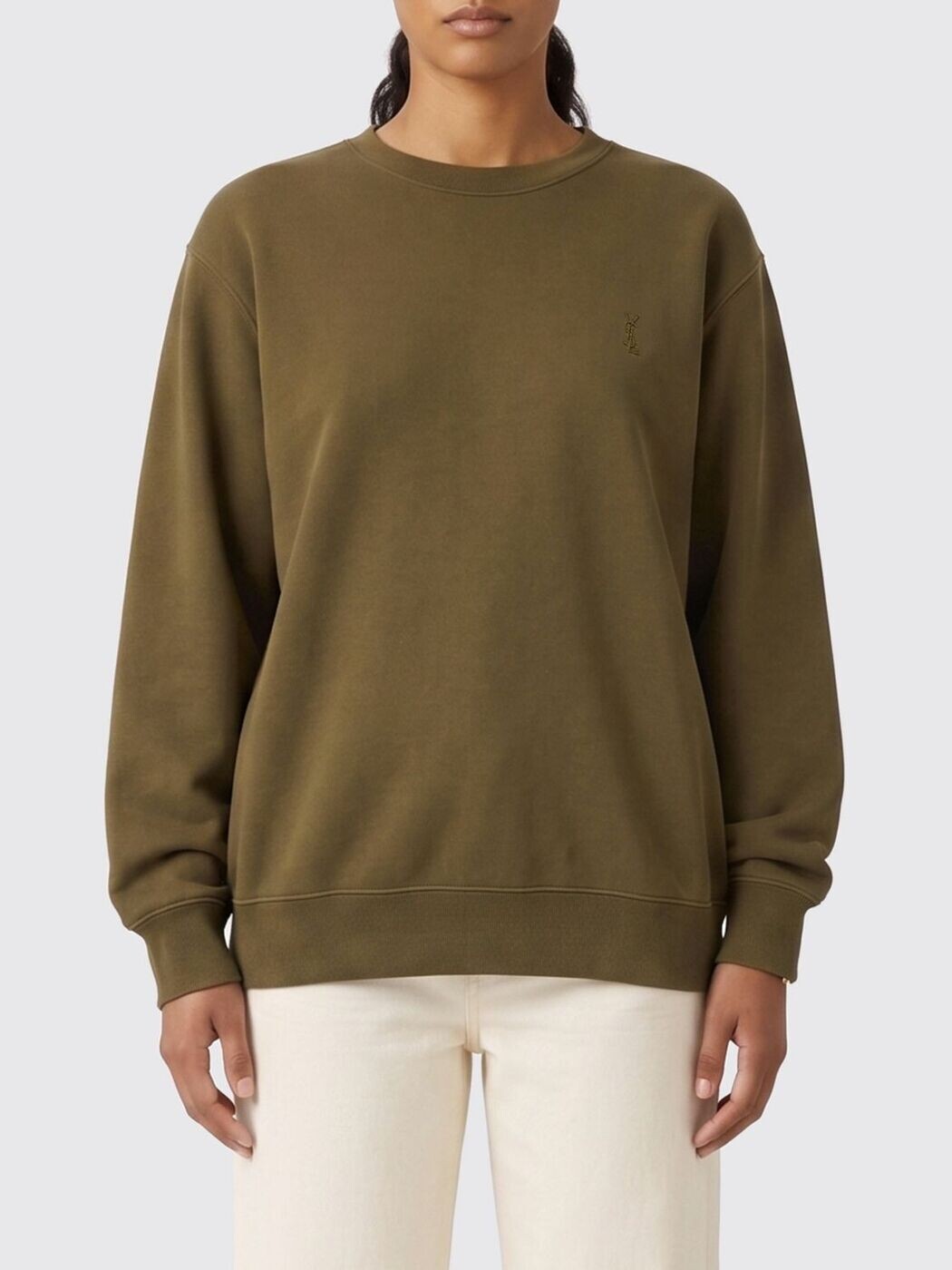 前日 サンローラン SAINT LAURENT PARIS 調教師 レディース 緑であること Sweatshirts 823184Y36SW 関税 貨物輸送無料 2026SS gi