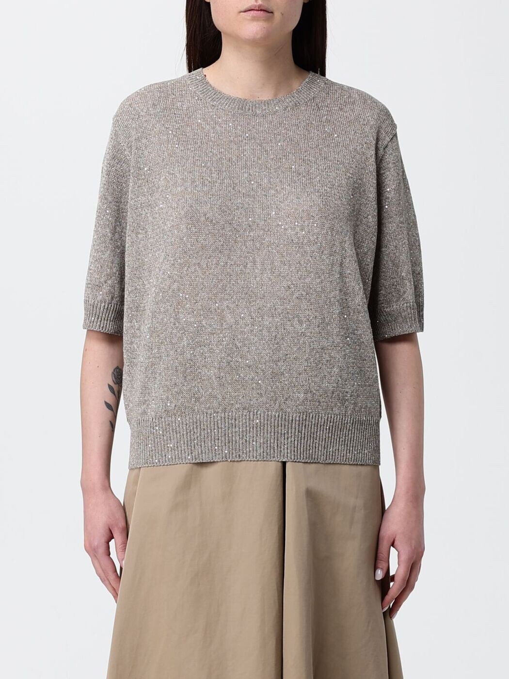 ブルネロクチネリ BRUNELLO CUCINELLI プルオーバー 編み物御召しもの レディース 赤銅色 Knitwear M58772800 関税 貨物輸送無料 2026SS gi