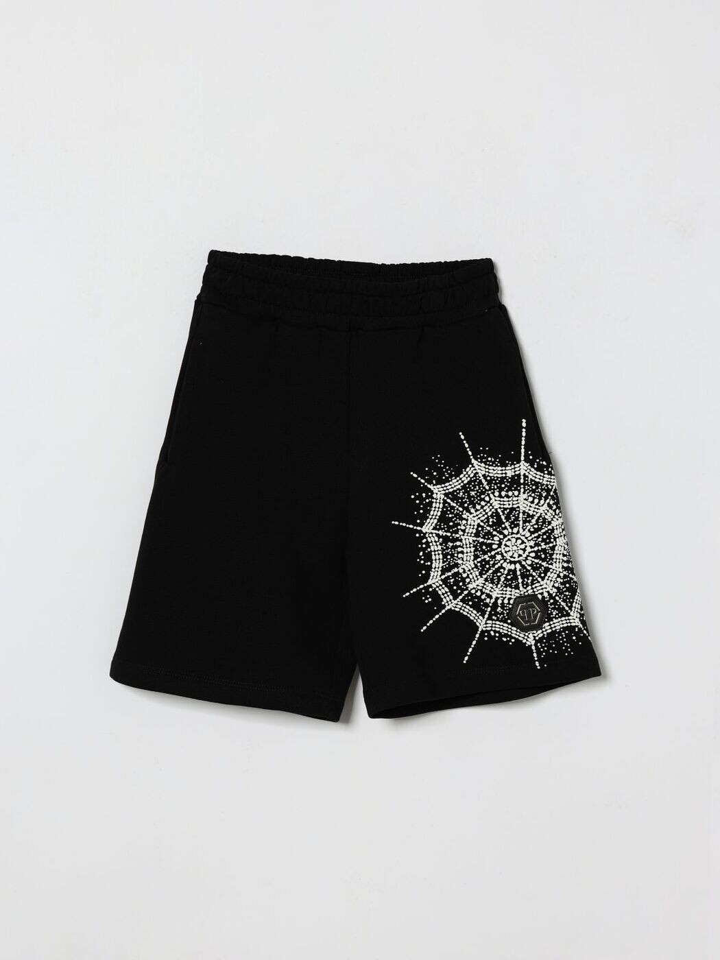フィリップ 飾り気の無い PHILIPP PLEIN 遊撃手ズボン下 ズボン下 さる股引き ボーイズ 黒いこと Shorts S6PHJBBE075 関税 貨物輸送無料 2026SS gi