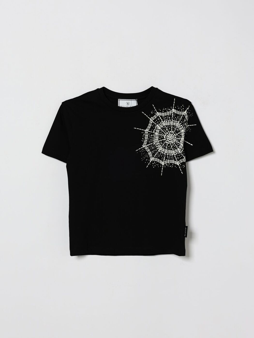 フィリップ 飾り気のない PHILIPP PLEIN ロング衣袂ティーシャツ ティーシャツ ボーイズ 黒いこと Long sleeve t-shirts S6PHJBTH074 関税 貨物輸送無料 2026SS gi