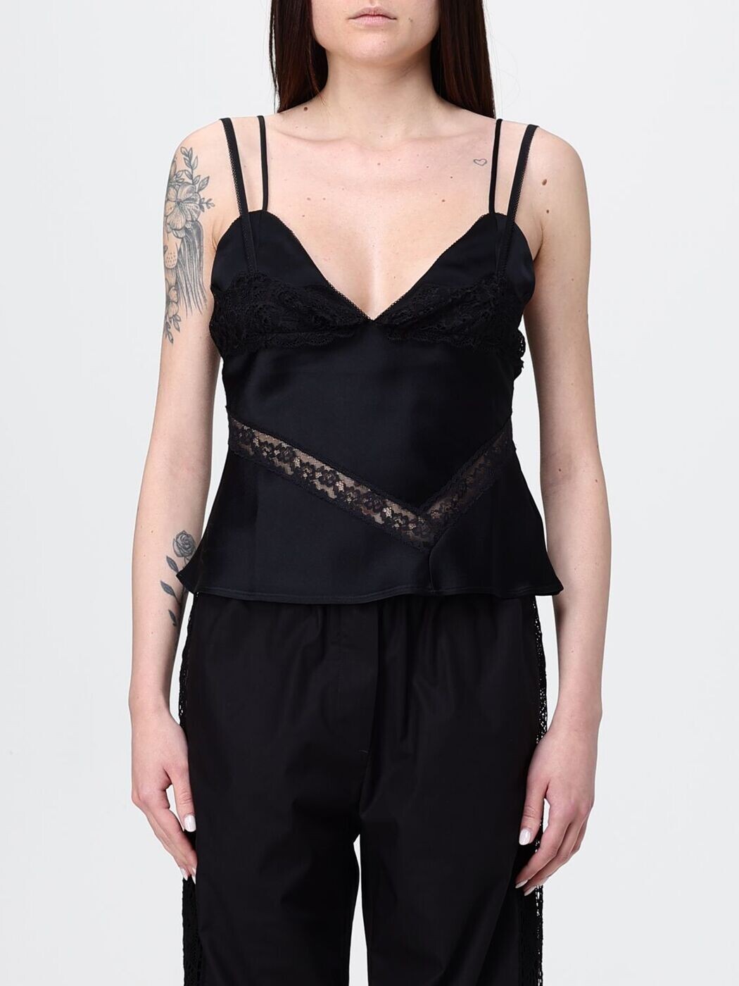 エムエスジーエム MSGM プルオーバー トップス レディース 黒いこと T-shirts and tops 4041MDT11267103 関税 貨物輸送無料 2026SS gi