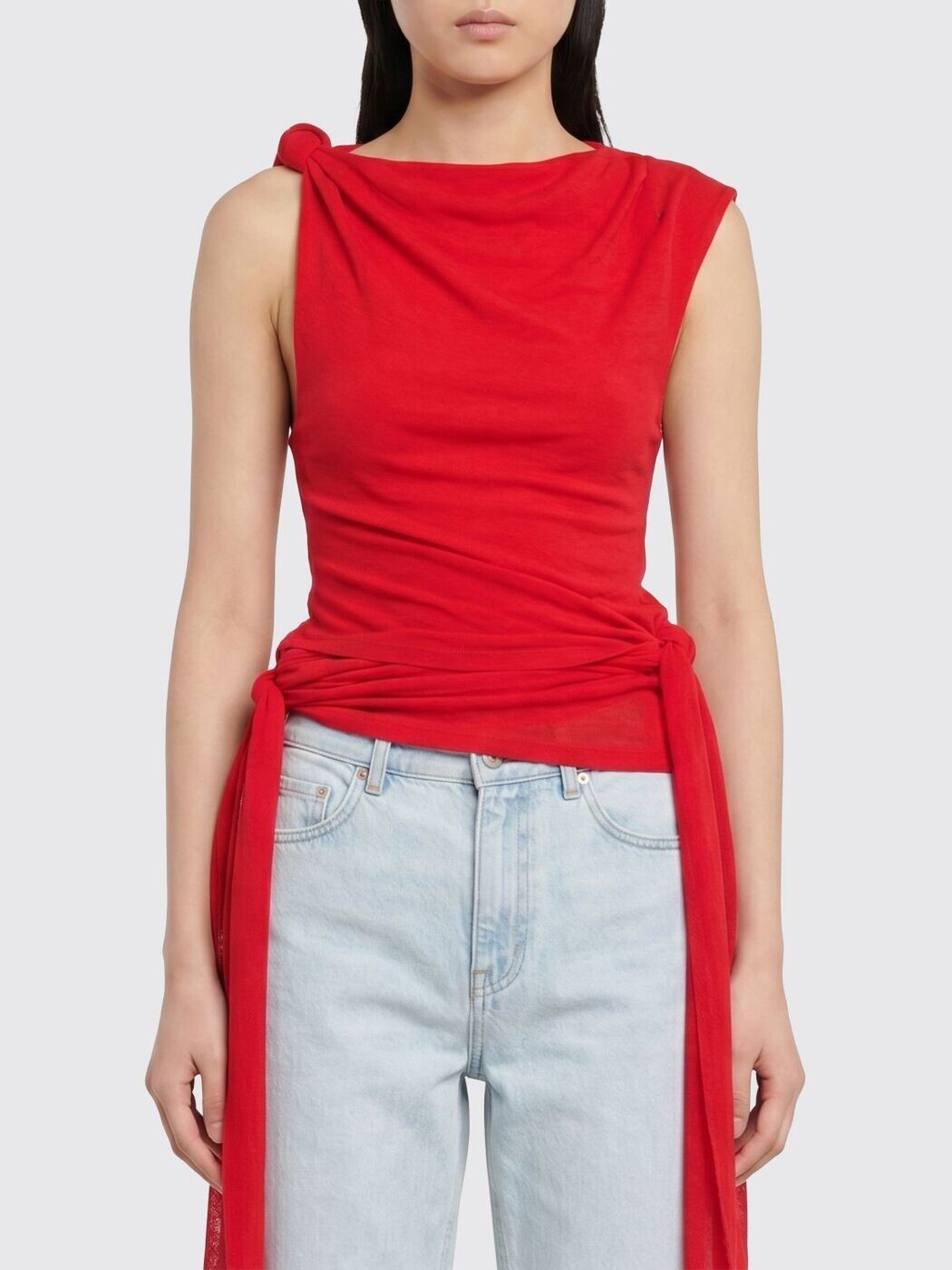ガニー GANNI プルオーバー トップス レディース 赤いこと T-shirts and tops A1040289 関税 貨物輸送無料 2026SS gi