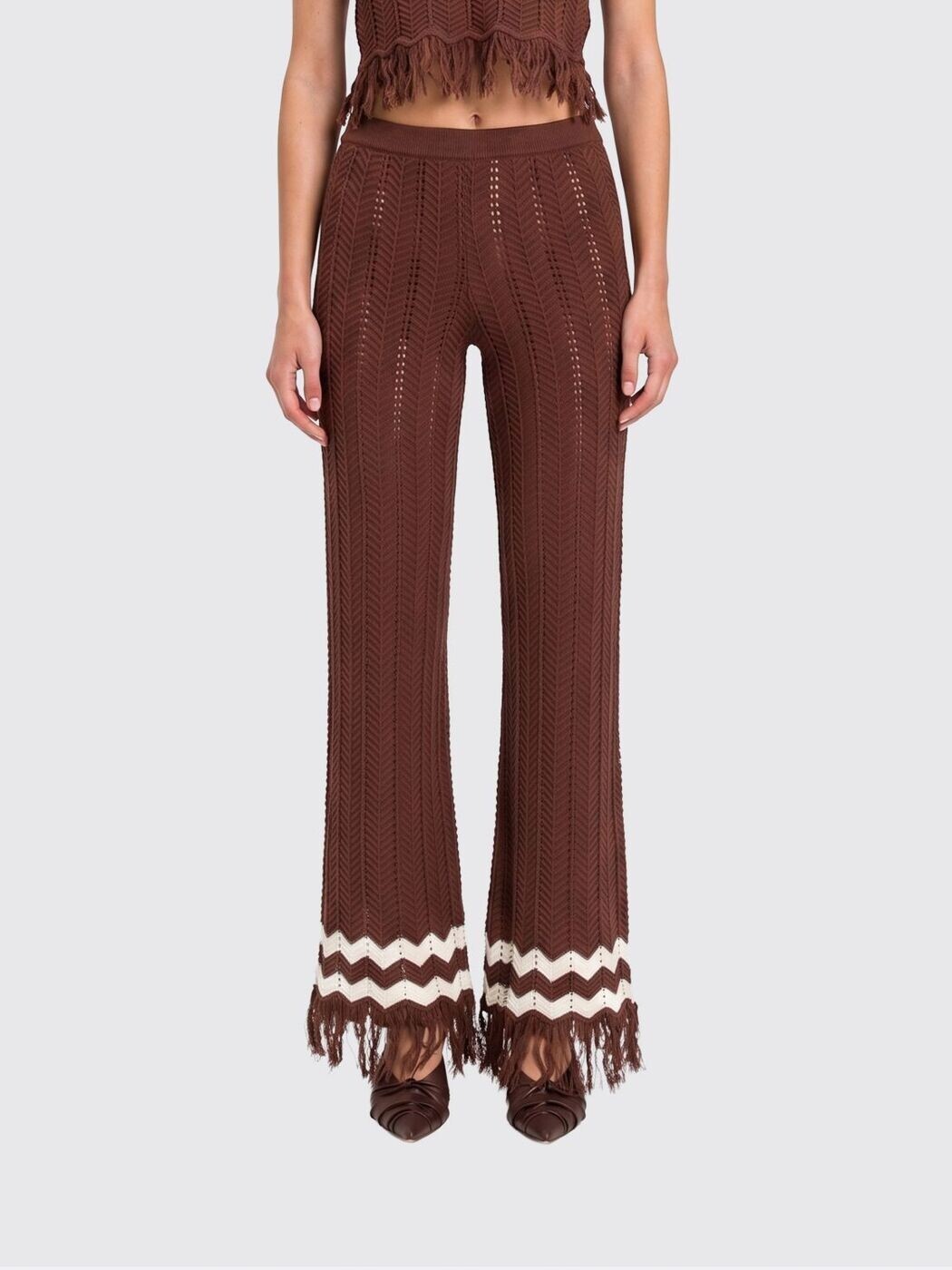 ツイン仕掛ける TWINSET ズボン ズボン下 レディース 赤銅色 Trousers 261AP3062 関税 貨物輸送無料 2026SS gi