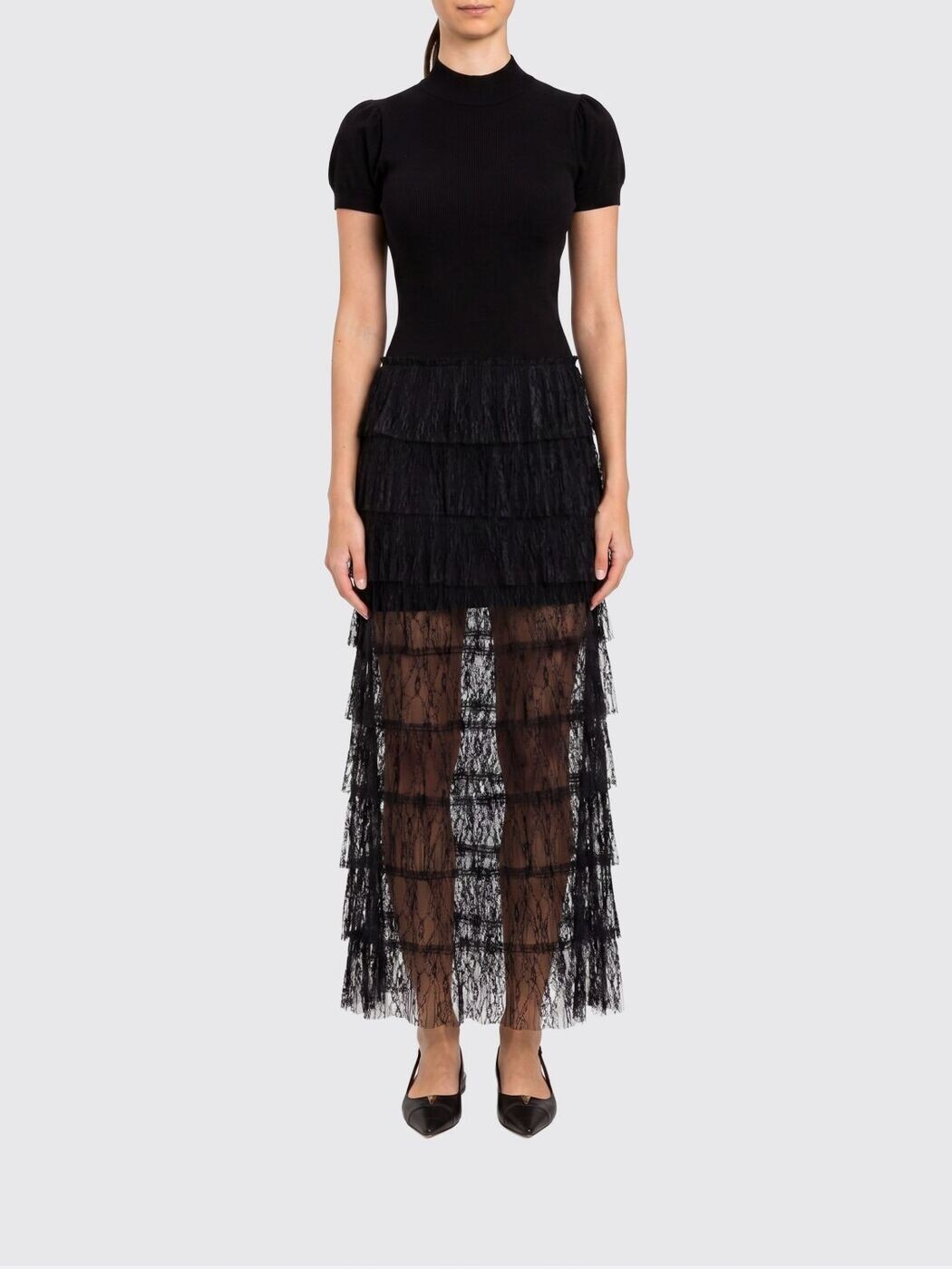 ツイン仕掛ける TWINSET 衣装 お召しもの レディース 黒いこと Dresses 261TP3163 関税 貨物輸送無料 2026SS gi