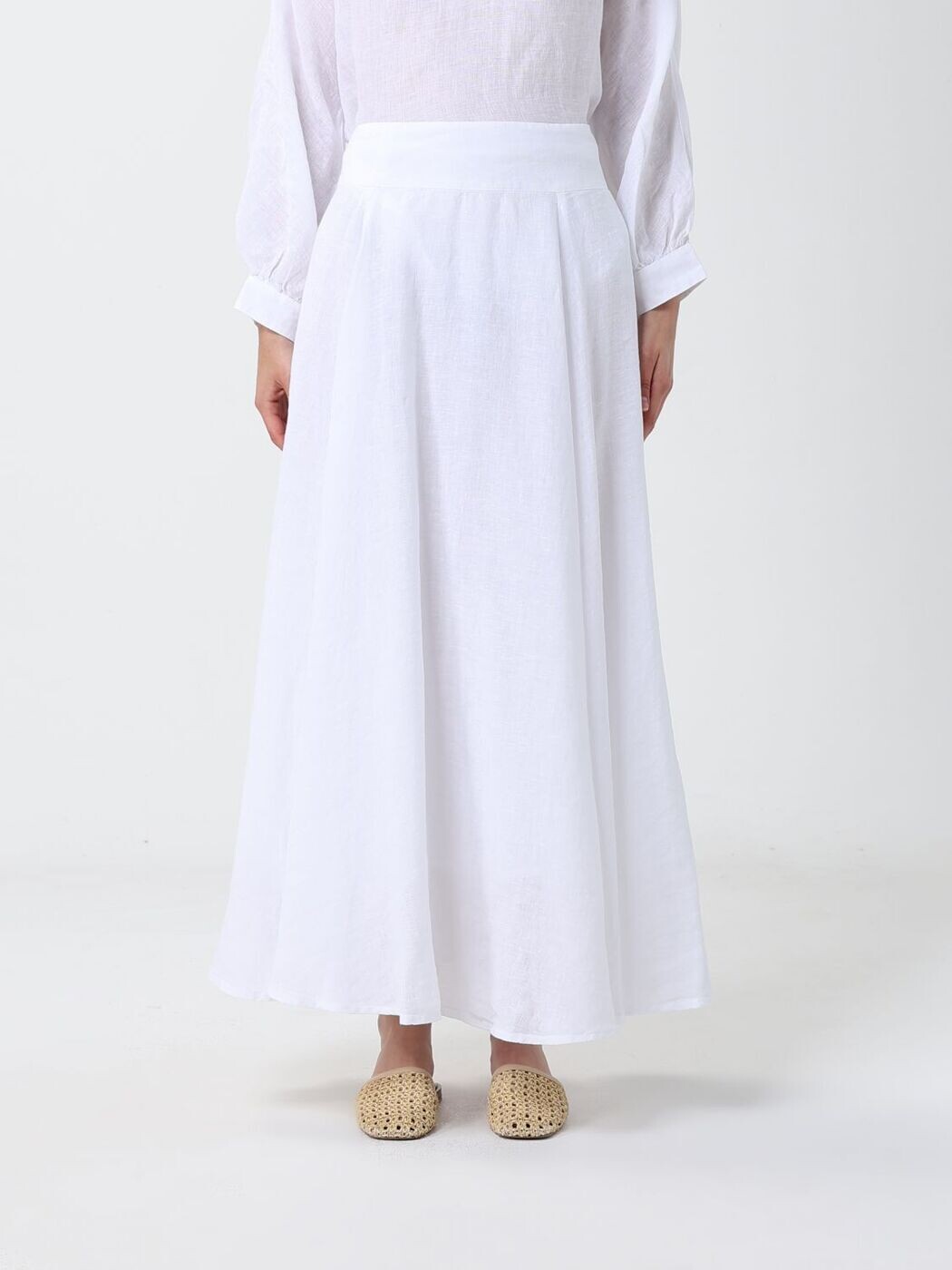 120パーセントリノ 120% LINO スカート レディース ホワイト Skirts 33ALIW59AF000B31733ALIW White 関税 送料無料 2026SS gi｜BRANDSHOP「il Tesoro」