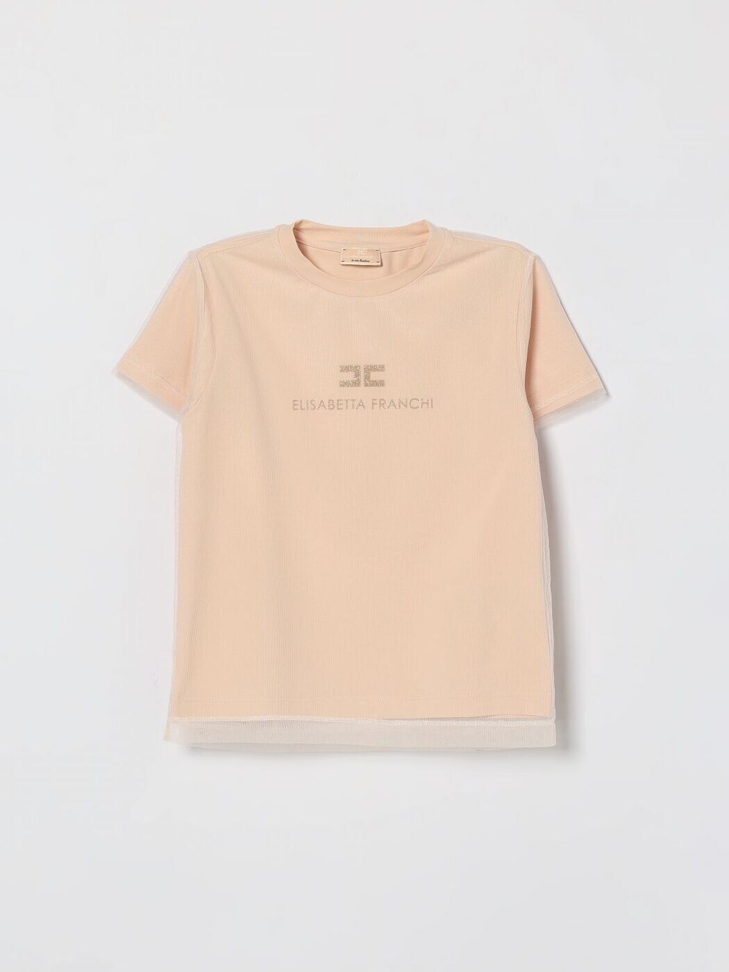 エリザベッタ フランキ ELISABETTA FRANCHI 天使の都市 MIA BAMBINA ロング衣袂ティーシャツ ティーシャツ ガールズ さくら色 Long sleeve t-shirts EGTS1130JE006 関税 貨物輸送無料 2026SS gi