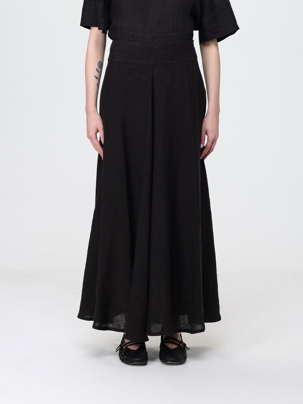 120パーセントリノ 120% LINO スカート レディース ブラック Skirts 33ALIW59AF000B31733ALIW Black 関税 送料無料 2026SS gi｜BRANDSHOP「il Tesoro」