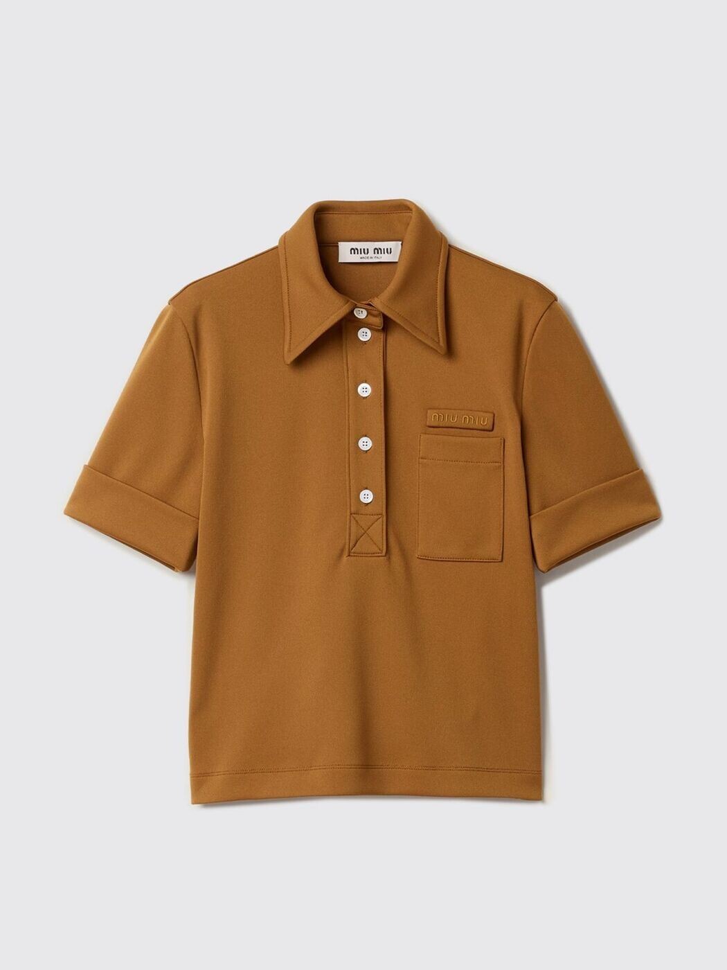 ミュウ ミュウ MIU MIU スポーツシャツ レディース 赤銅色 Polo MT2204SOOO14OA 関税 貨物輸送無料 2026SS gi