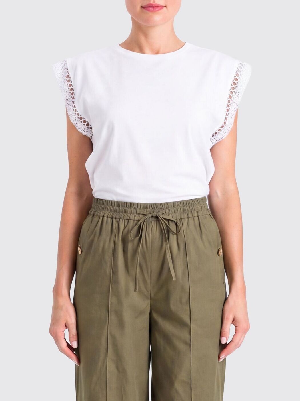 ツイン仕掛ける TWINSET スポーツシャツ プルオーバー レディース 白いこと T-shirts and polo shirts 261TT2063 関税 貨物輸送無料 2026SS gi