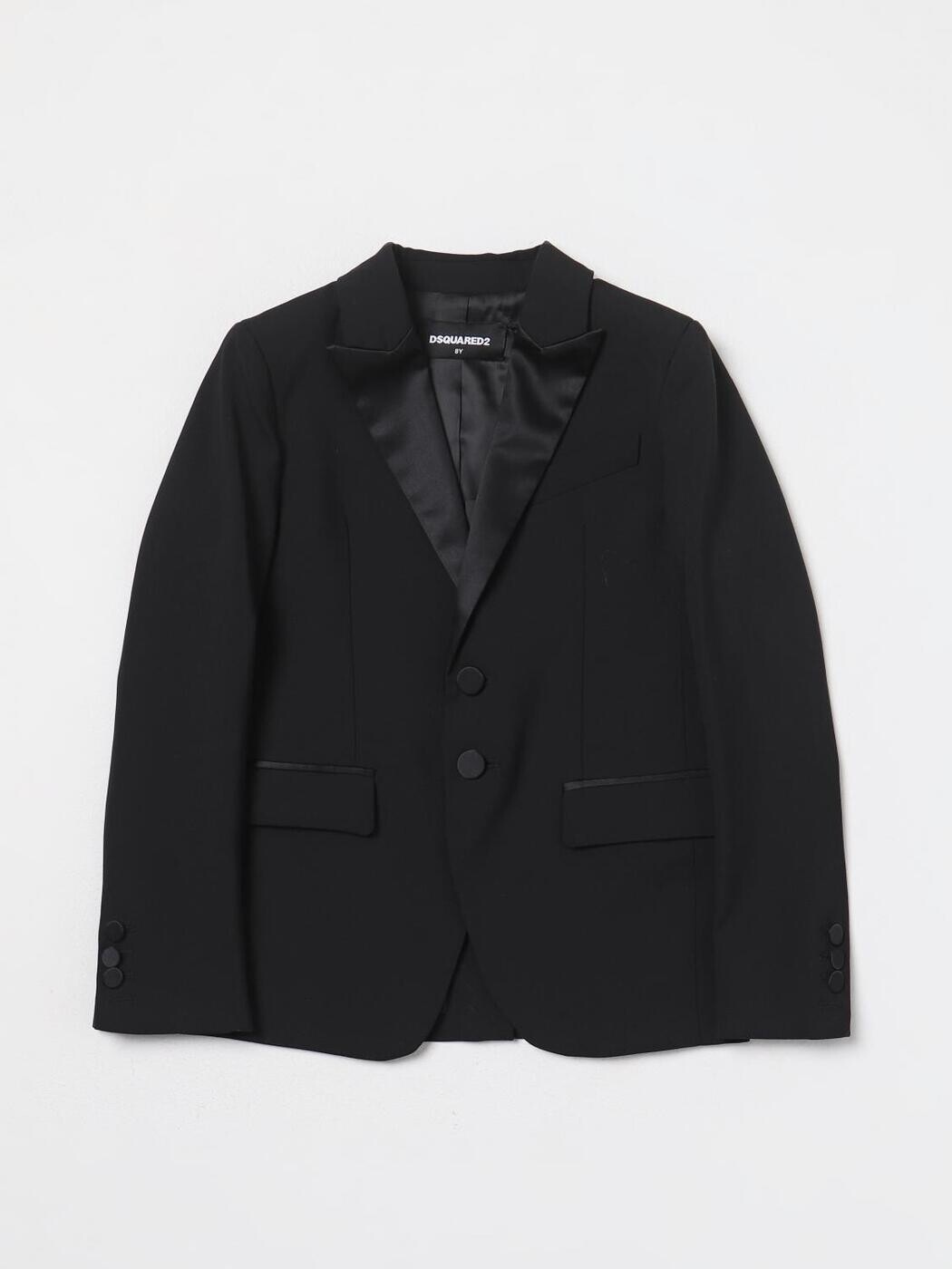 ディースクエアード DSQUARED2 ボンバージャケット 上衣 ボーイズ 黒いこと Bomber jackets DQ2265D0A8A 関税 貨物輸送無料 2025AW gi