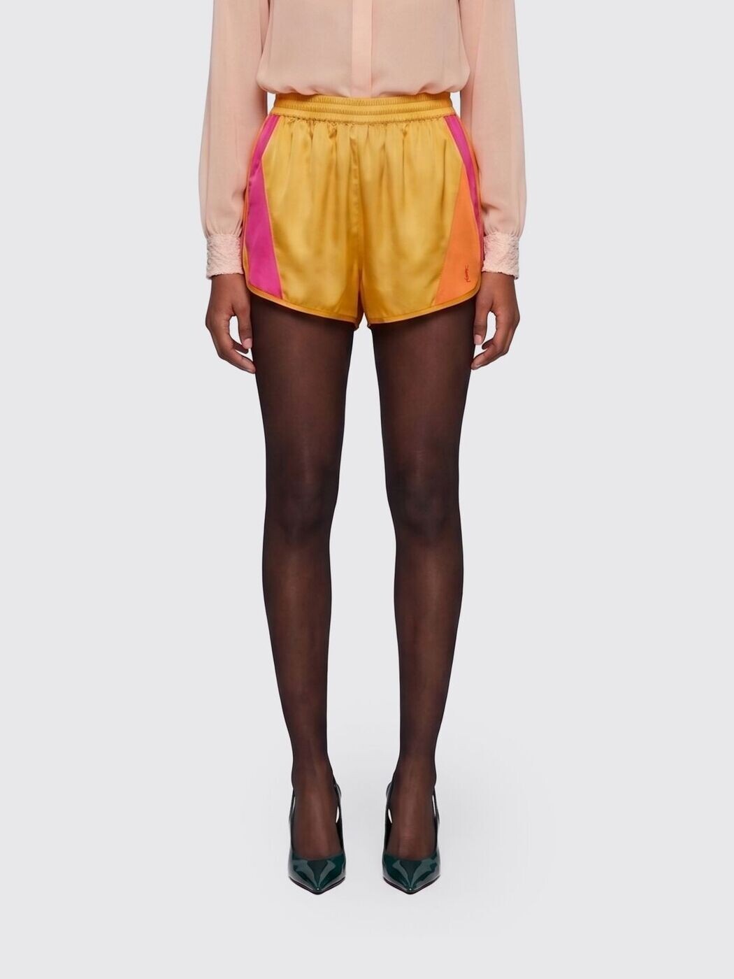 前日 サンローラン SAINT LAURENT PARIS ジーンズさる股引き さる股引き レディース マルチ色合い Denim shorts 860991Y6J71 関税 貨物輸送無料 2026SS gi