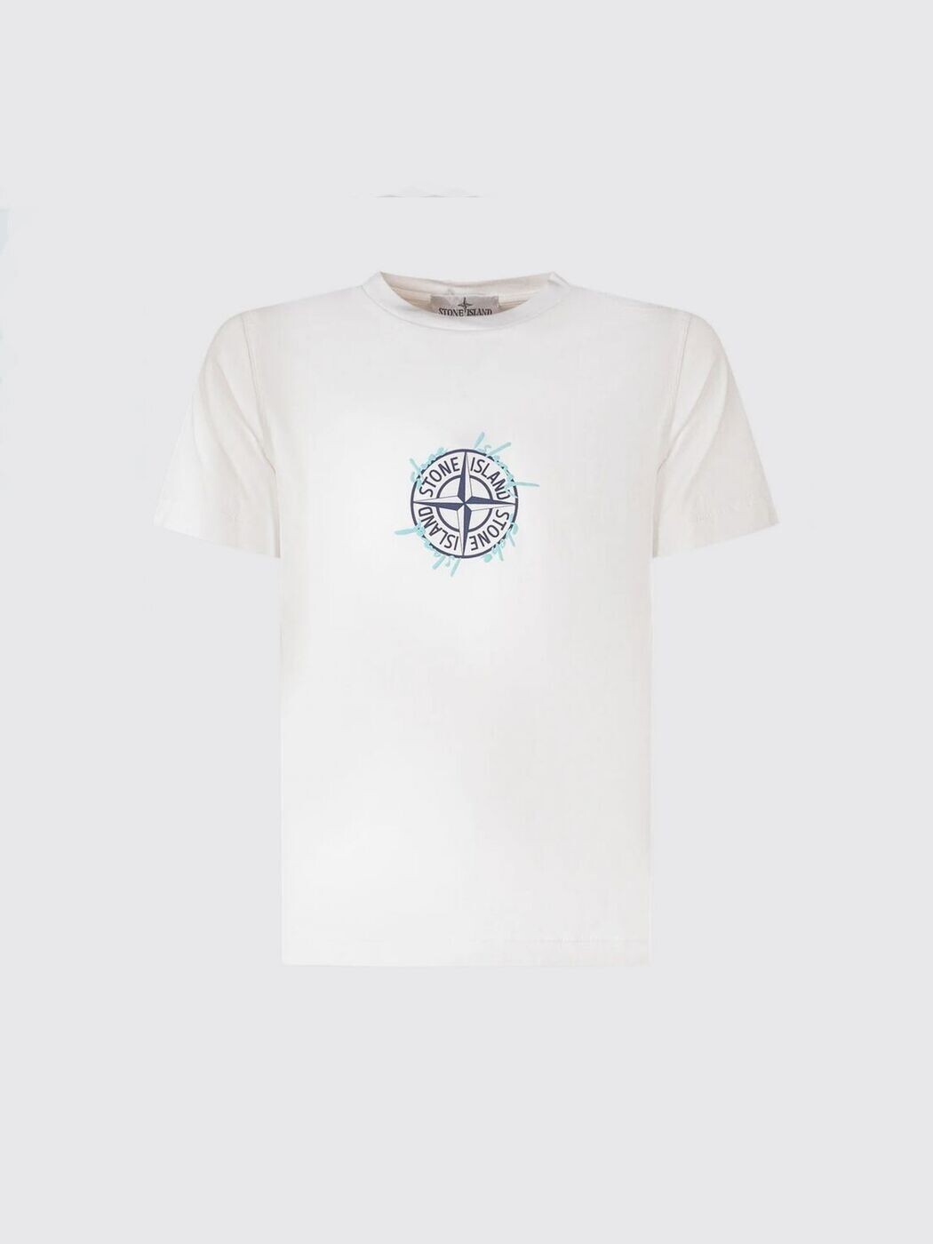 石ころ 島 STONE ISLAND JUNIOR ロング衣袂ティーシャツ ティーシャツ ボーイズ 白いこと Long sleeve t-shirts 2100009S0379 関税 貨物輸送無料 2026SS gi
