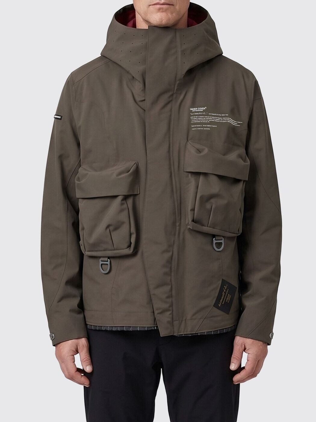 アンダー押しかぶせる UNDERCOVER トレンチ 厚地の外套 メンズ 薄墨色 Coats and Trench UC1F4202 関税 貨物輸送無料 2026SS gi