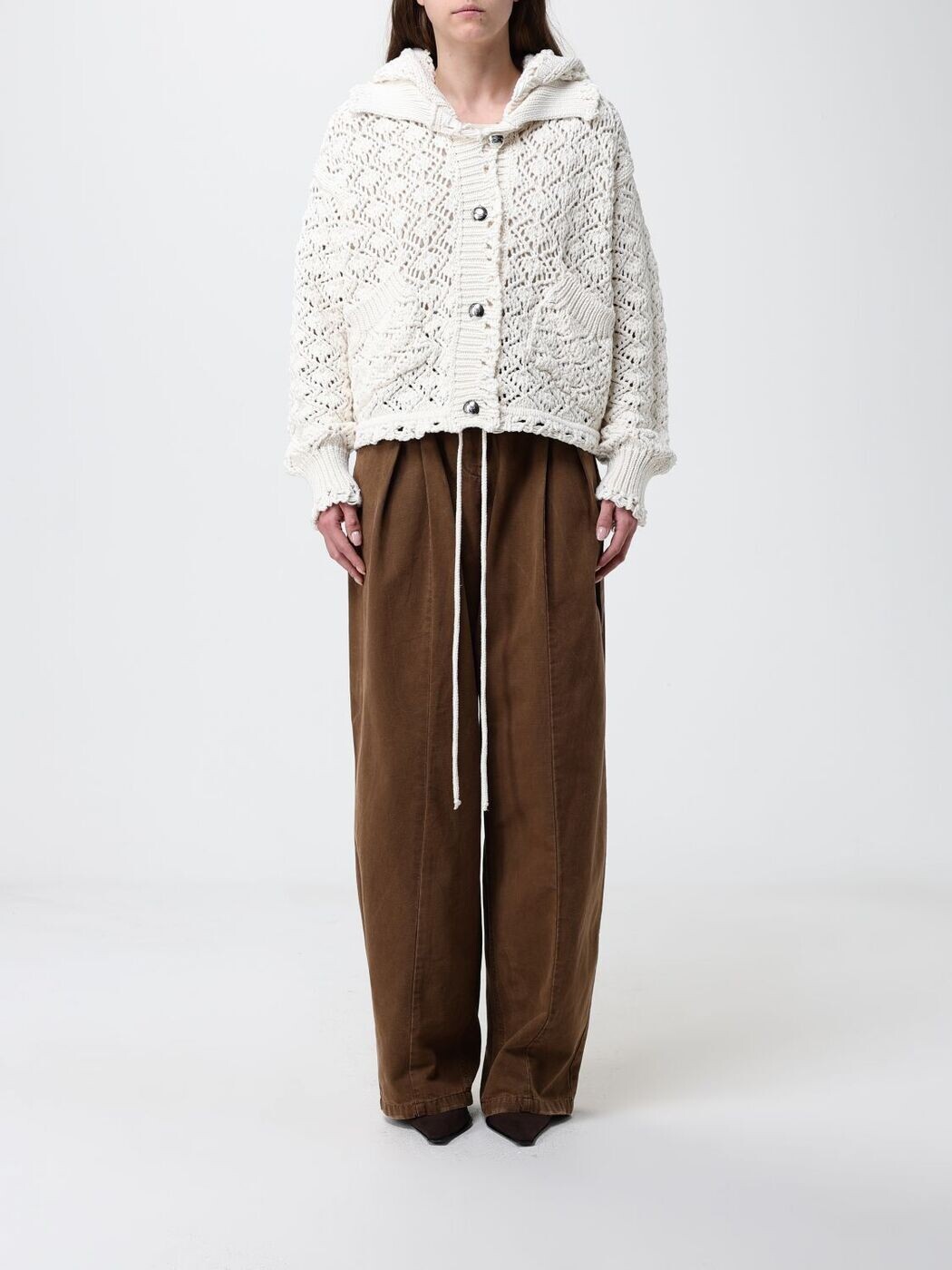 ブルマリン BLUMARINE プルオーバー 編み物御召しもの レディース 白いこと Knitwear P622B110A 関税 貨物輸送無料 2026SS gi