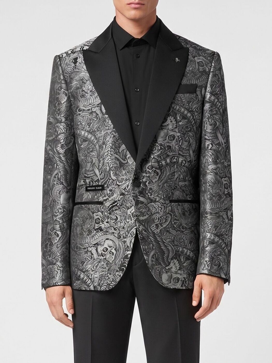 フィリップ 飾り気の無い PHILIPP PLEIN 上衣 メンズ 黒いこと Jackets FADCMRF1789PTE021N 関税 貨物輸送無料 2026SS gi