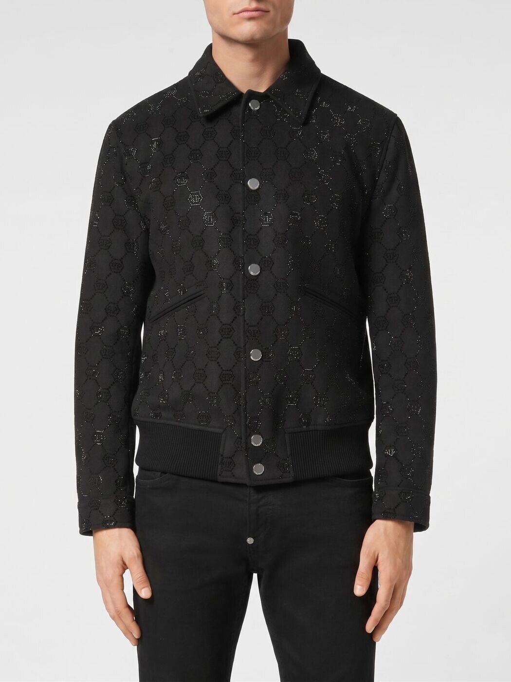 フィリップ プレイン PHILIPP PLEIN ジャケット メンズ ブラック Jackets SAECMRB2727PTE076N Black 関税 送料無料 2025SS gi｜BRANDSHOP「il Tesoro」