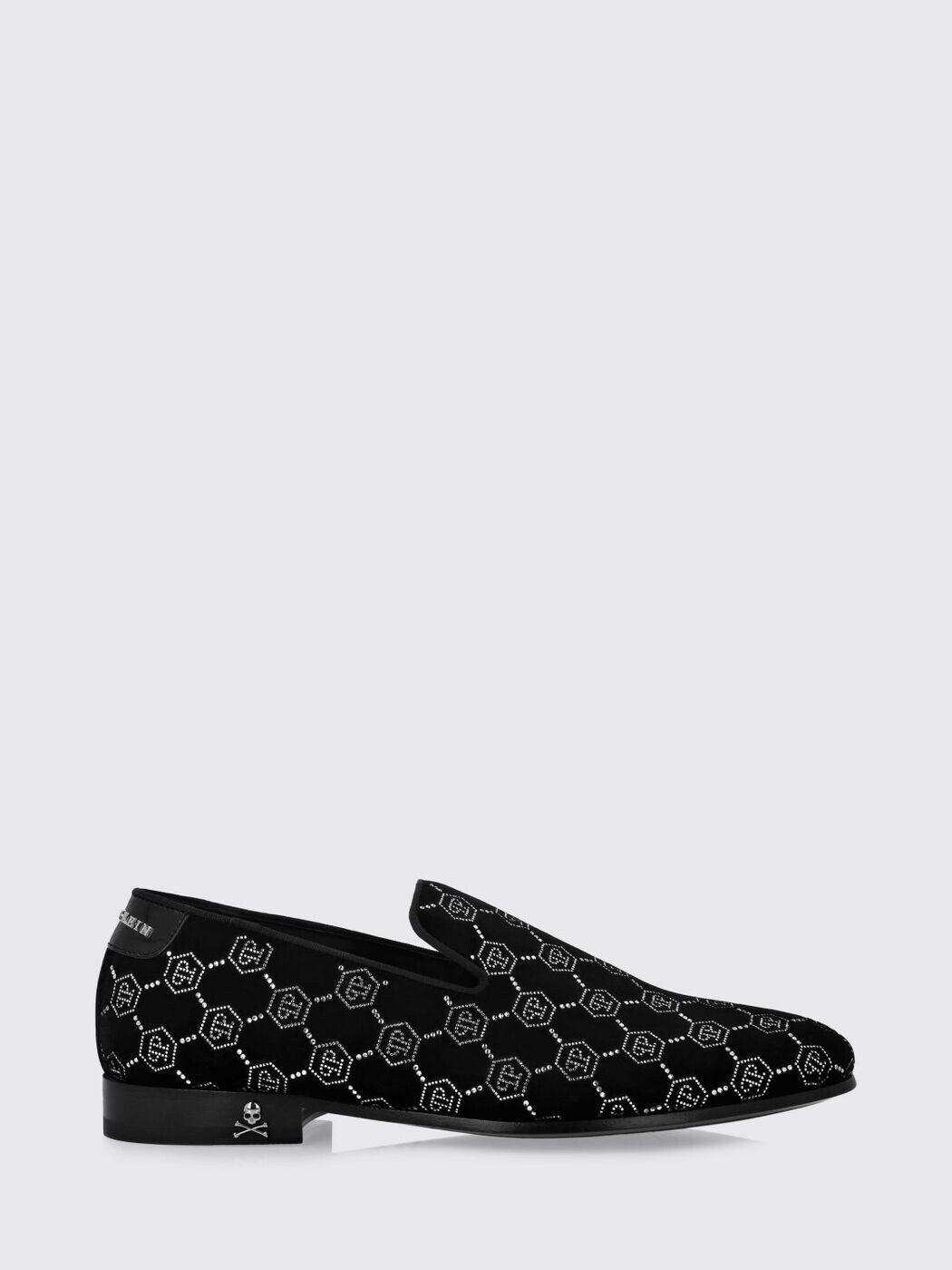 フィリップ 飾り気の無い PHILIPP PLEIN 置き目毛皮 メンズ 黒いこと Loafers AADSMSB0823PTE086N 関税 貨物輸送無料 2026SS gi