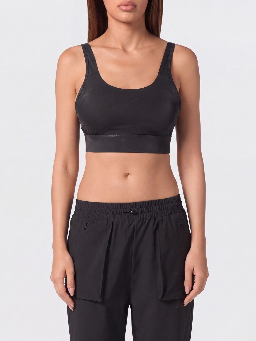 飾り気の無い・運動競技 PLEIN SPORT プルオーバー トップス レディース 黒いこと T-shirts and tops SAECWJU0074STE003N 関税 貨物輸送無料 2026SS gi