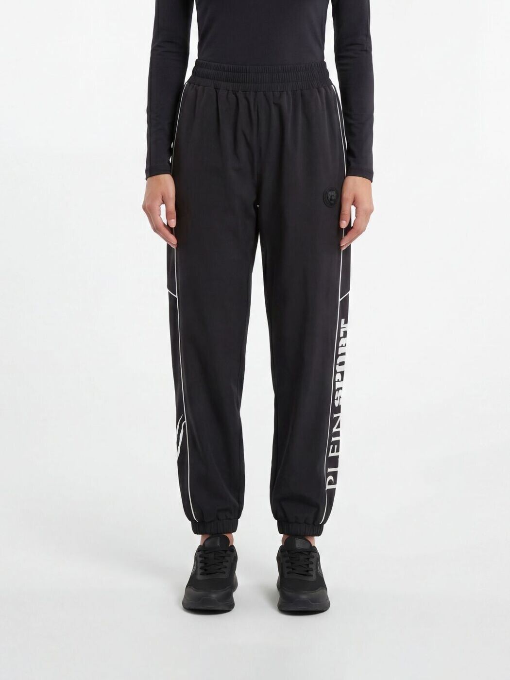 飾り気の無い・運動競技 PLEIN SPORT ズボン ズボン下 レディース 黒いこと Trousers SAECWJT2046STE003N 関税 貨物輸送無料 2026SS gi