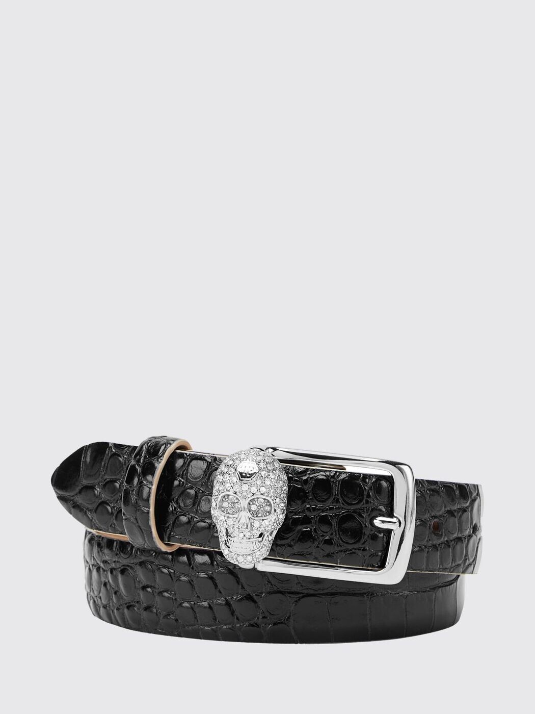 フィリップ飾り気のない PHILIPP PLEIN 三尺帯 レディース 黒いこと Belts PAEAWVA0427PLE010N 関税 貨物輸送無料 2026SS gi