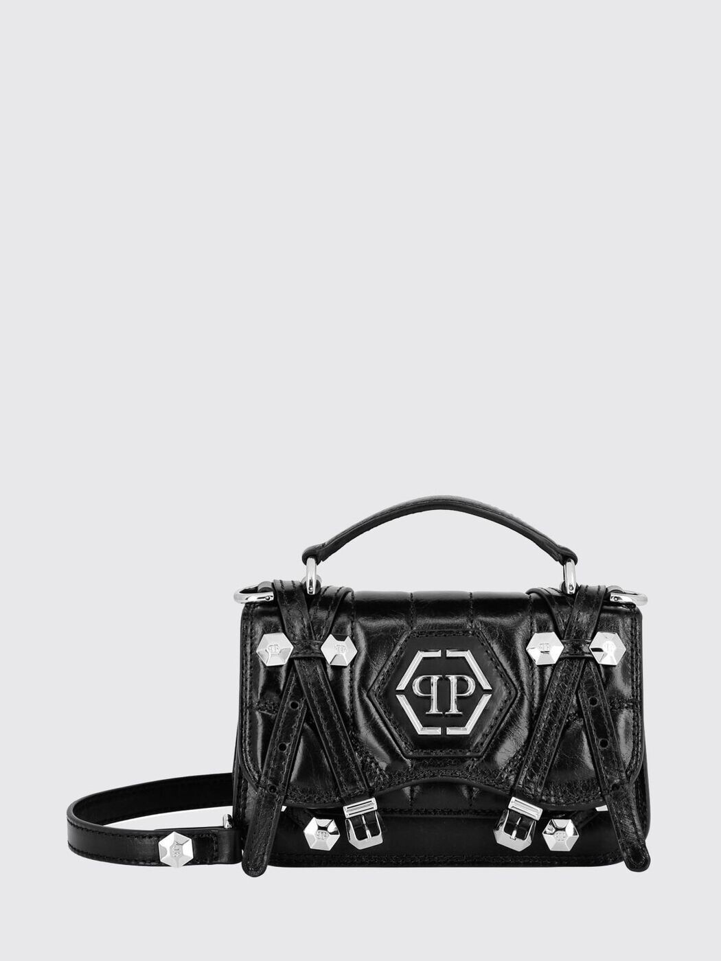 フィリップ飾り気の無い PHILIPP PLEIN 御徒面子 レディース 黒いこと Business bags SAEAWBA2066PLE010N 関税 貨物輸送無料 2026SS gi