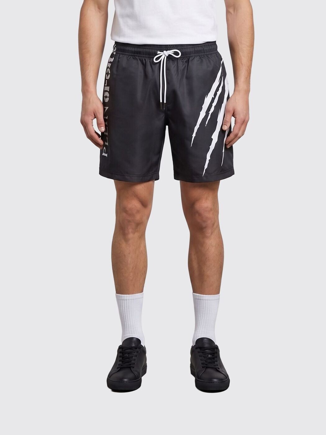 飾り気の無い運動競技 PLEIN SPORT さる股引き メンズ 黒いこと Shorts UAECMMT0404SXV005N 関税 貨物輸送無料 2026SS gi