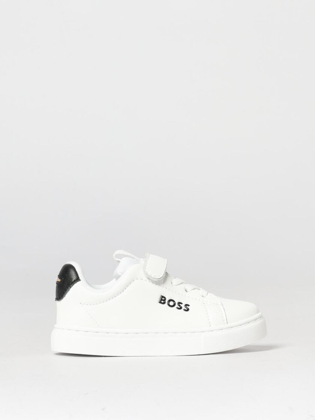 ヒューゴ 主任者 HUGO BOSS 木目細かスニーカー スニーカー ボーイズ 白いこと Flat sneakers J52824 関税 貨物輸送無料 2026SS gi