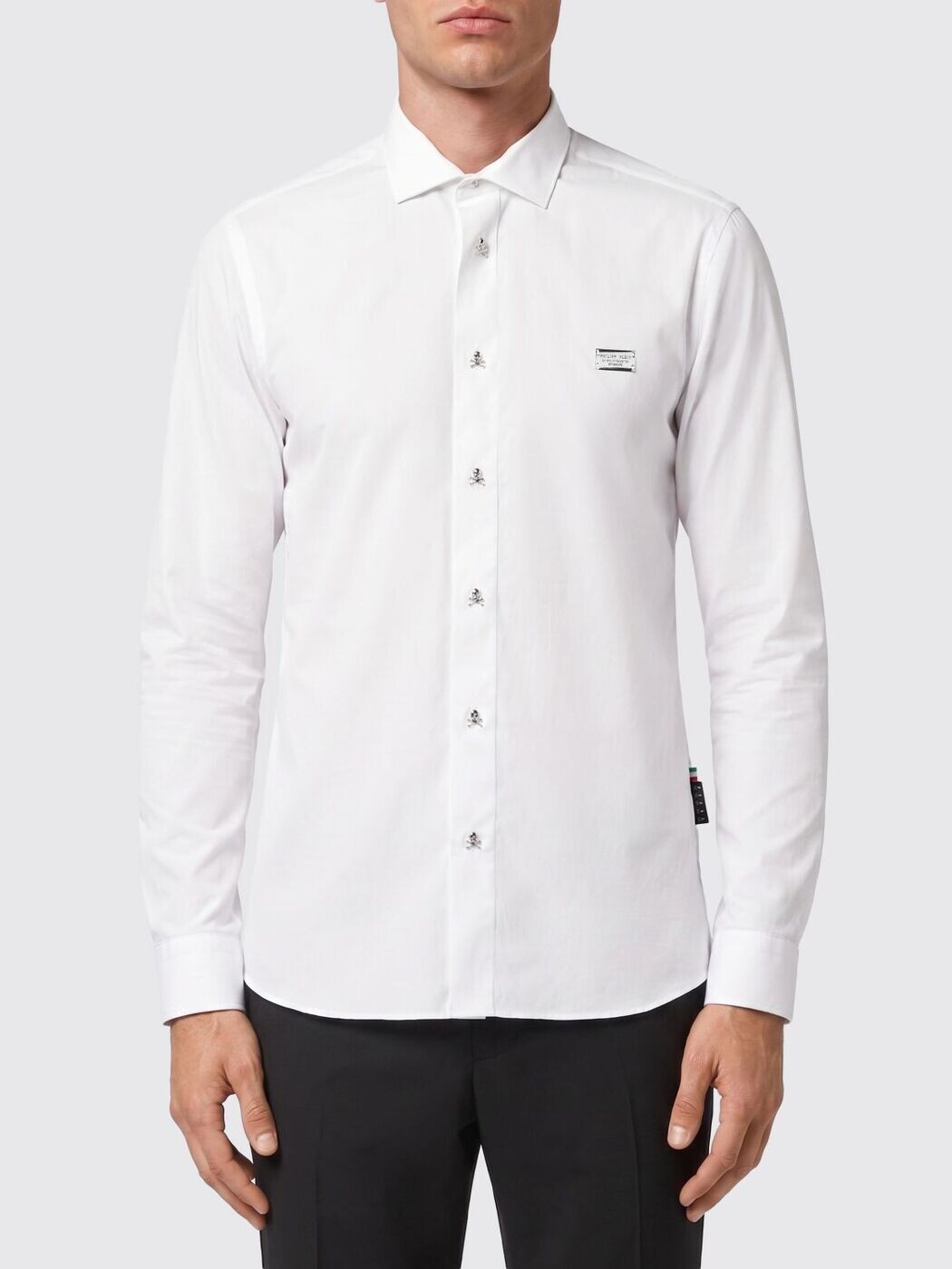 フィリップ 飾り気の無い PHILIPP PLEIN プルオーバー メンズ 白いこと Shirts FABCMRP1758PTE003N 関税 貨物輸送無料 2026SS gi