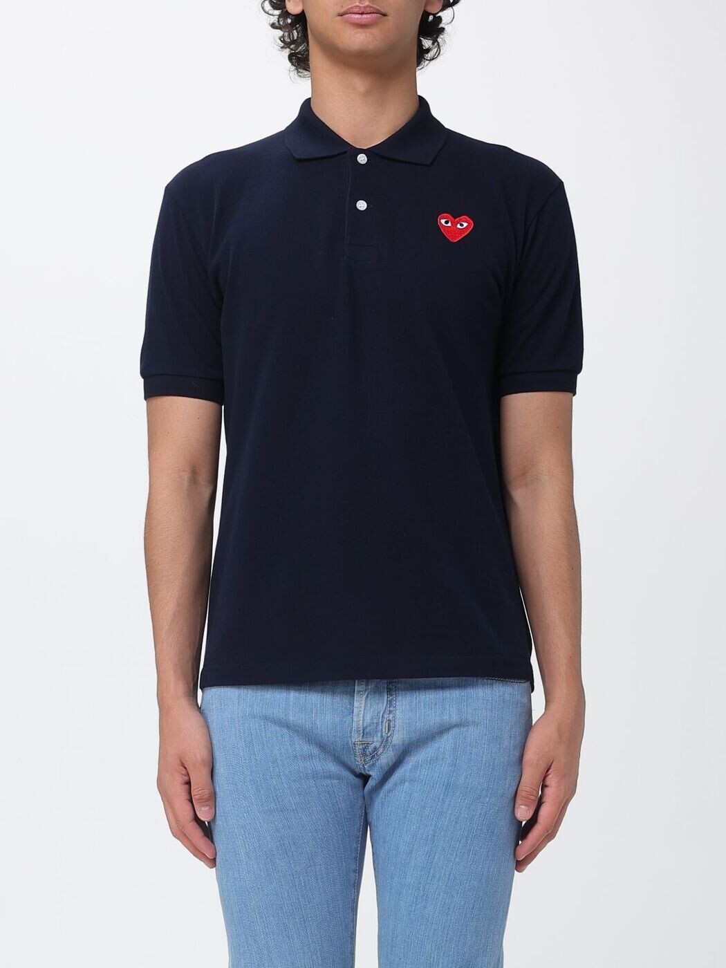 コム デ 給仕 COMME DES GARCONS スポーツシャツ メンズ 青み Polo shirts AXT006 関税 貨物輸送無料 2026SS gi