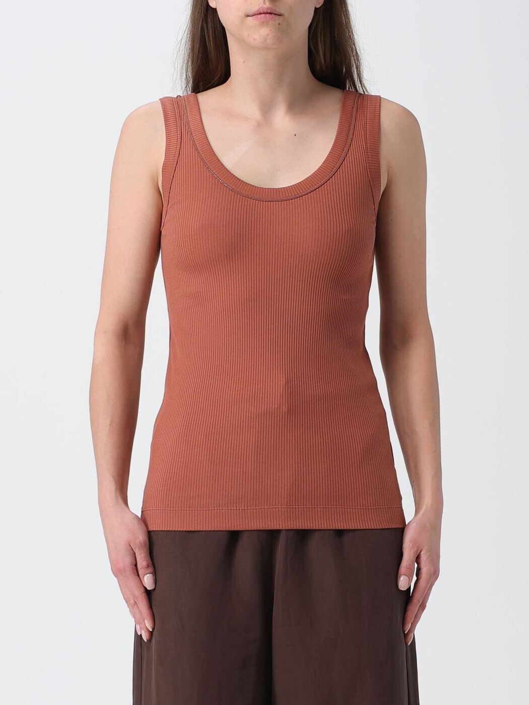 ブルネロクチネリ BRUNELLO CUCINELLI ティーシャツ トップス レディース オレンジ色 T-shirts and tops MG902FP100 関税 貨物輸送無料 2026SS gi
