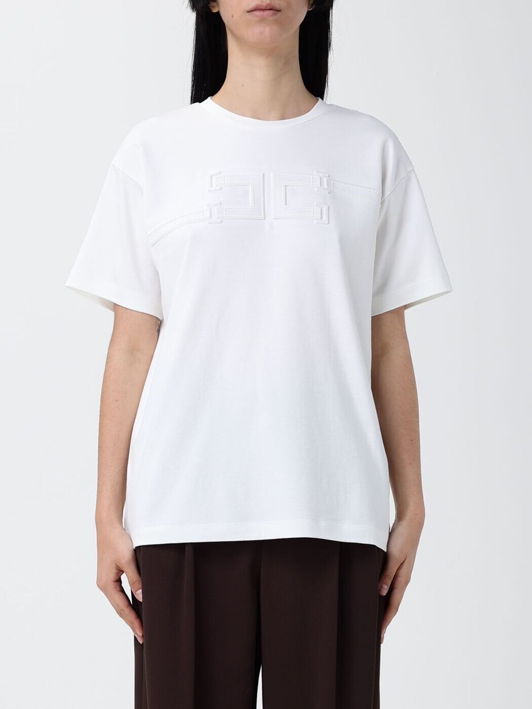 エリザベッタ フランキ ELISABETTA FRANCHI スポーツシャツ プルオーバー レディース 白いこと T-shirts and polo shirts MA66P61E2 関税 貨物輸送無料 2026SS gi