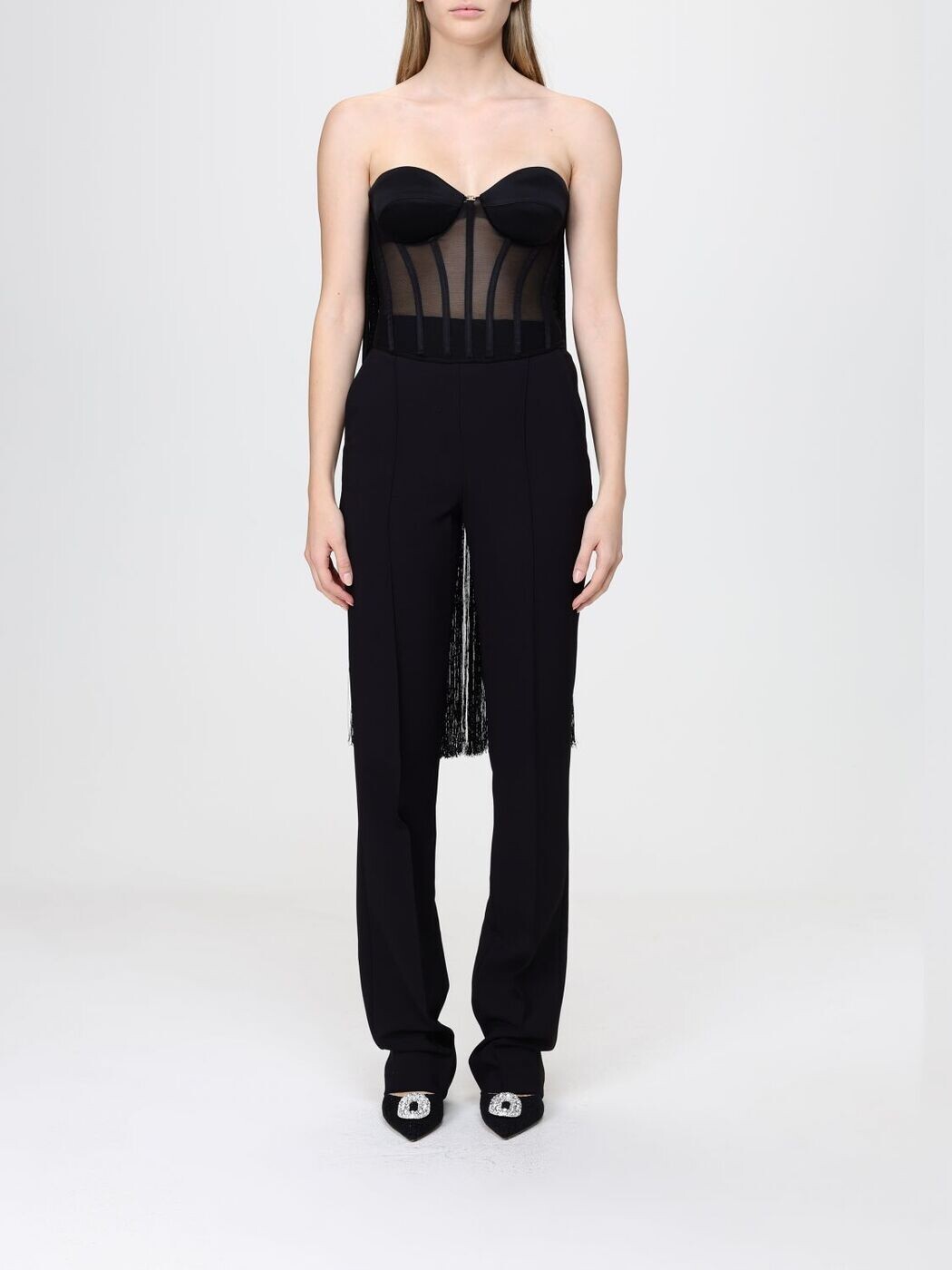 エリザベッタ フランキ ELISABETTA FRANCHI ティーシャツ トップス レディース 黒いこと T-shirts and tops TO06563E2 関税 貨物輸送無料 2026SS gi