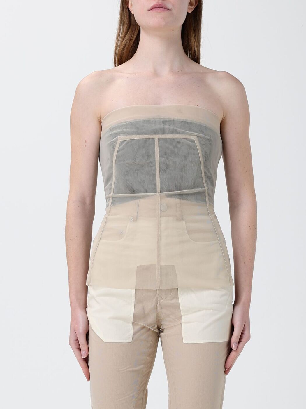 リック オウエンス RICK OWENS ティーシャツ トップス レディース ベージュ T-shirts and tops RO01F6127TU1 関税 貨物輸送無料 2026SS gi